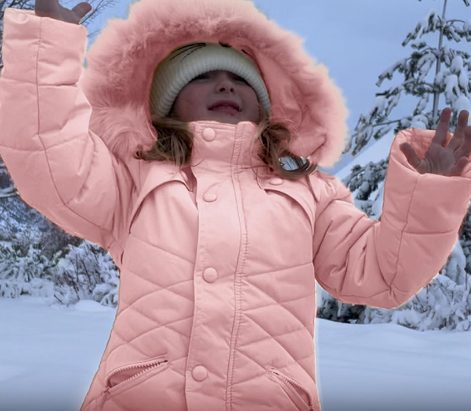 Girl’s Kids Winter Coat Parka Kids Warm Puffer Jacket with Hooded (Toddler & Big Kids)