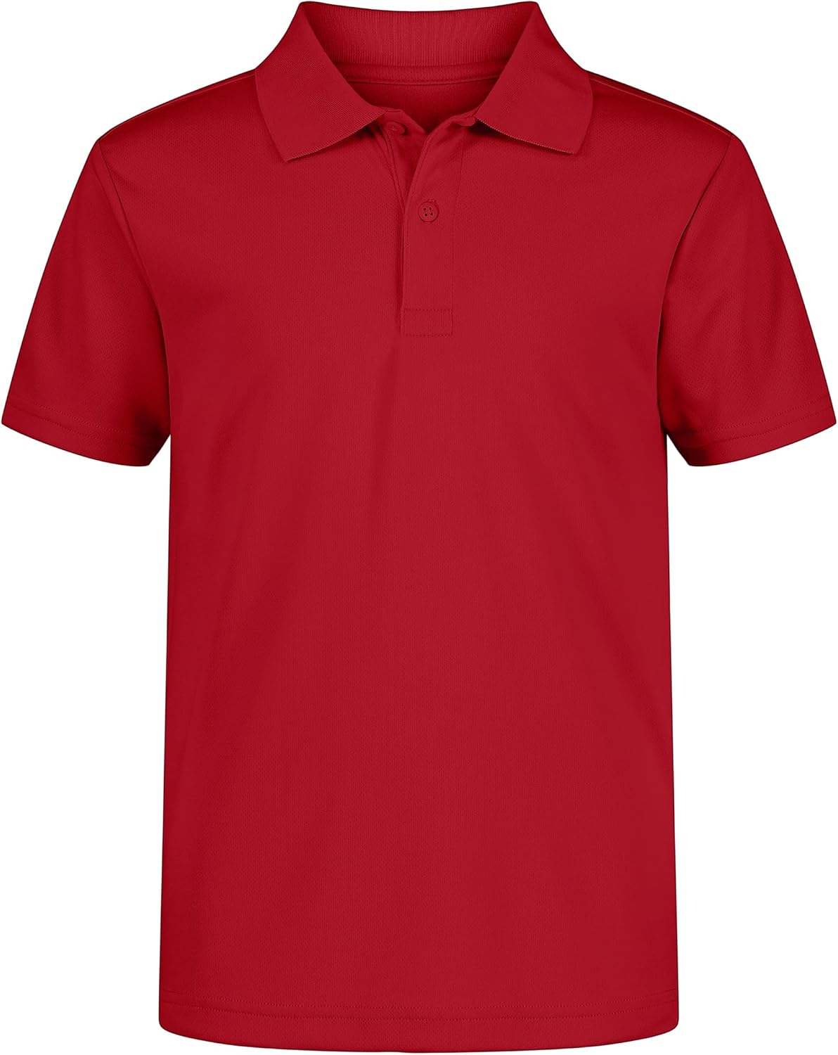 Nautica Boys’ School Uniform Short Sleeve Polo Shirt, Button Closure, Moisture Wicking Performance Material
