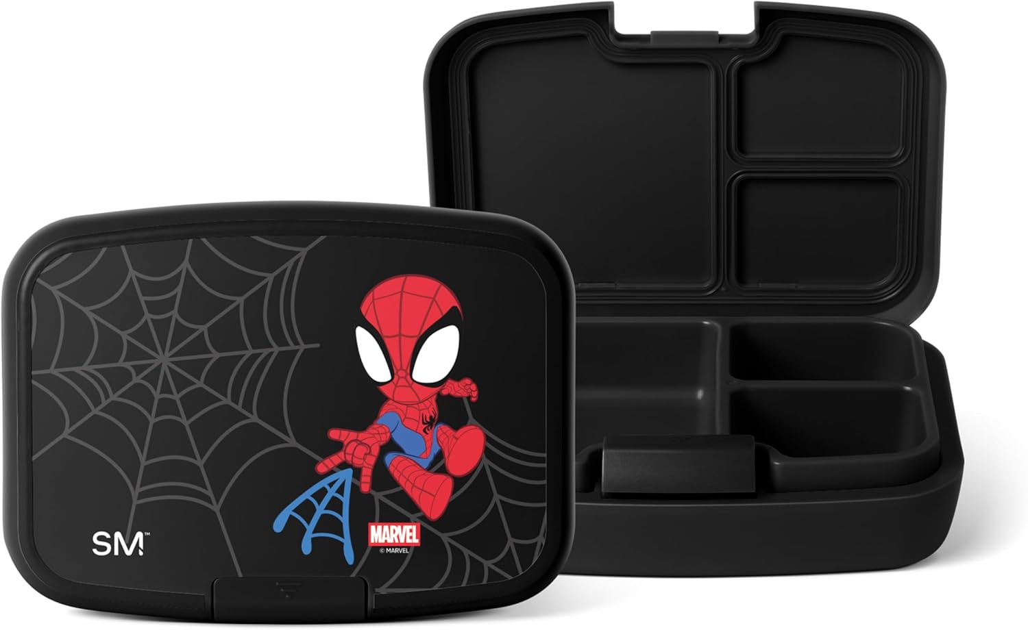 Simple Modern Marvel Porter Bento Lunch Box | BPA Free, Leak-Resistant, Dishwasher Safe | Lunch Container for Girls, Boys, Toddlers, Kids | 3 Compartments, Spidey Kid