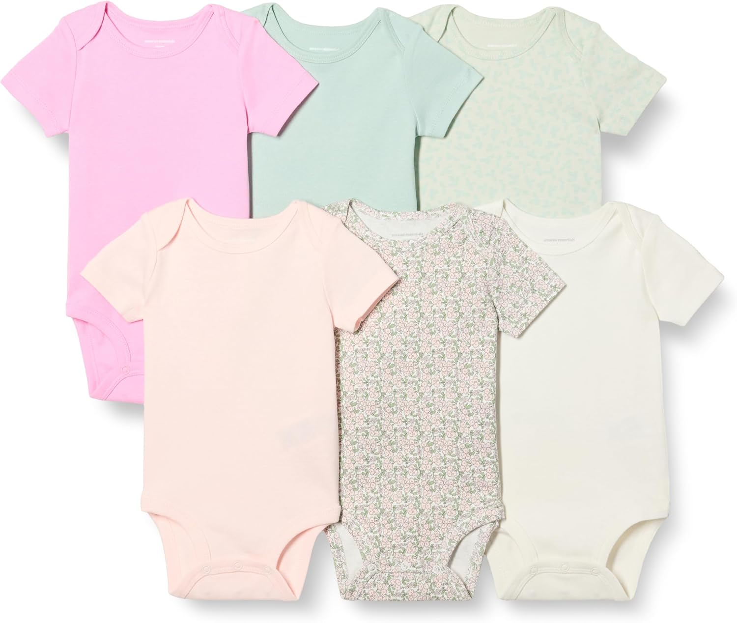 Amazon Essentials Unisex Babies’ Short-Sleeve Bodysuits