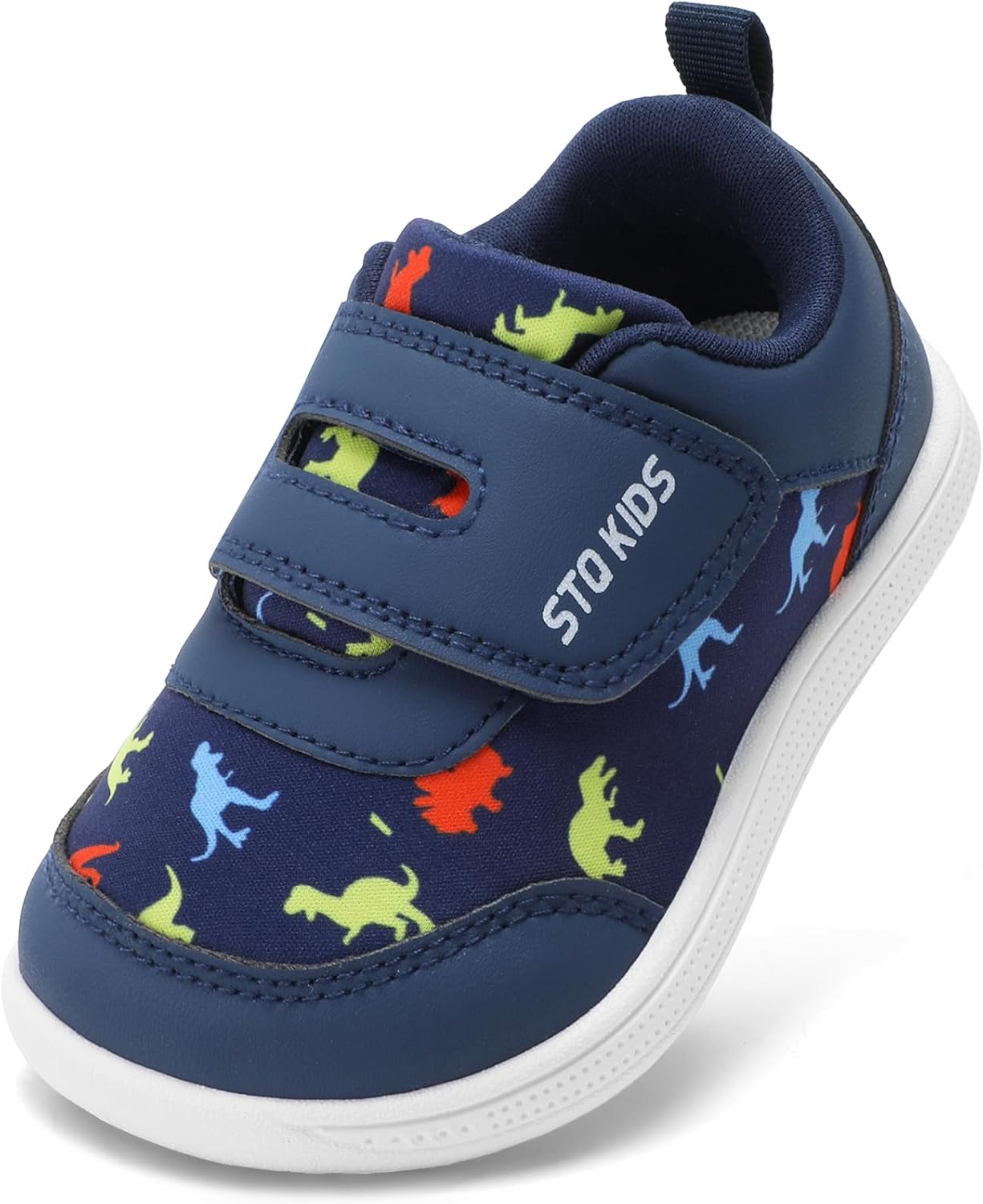 STQ KIDS Toddler Wide Toe Box Barefoot Shoes for Boys & Girls | Baby First Walking Sneakers with Non-Slip Thin Sole for Healthy Arch Development | Canvas Play Shoes for Kids Wide Chubby Feet