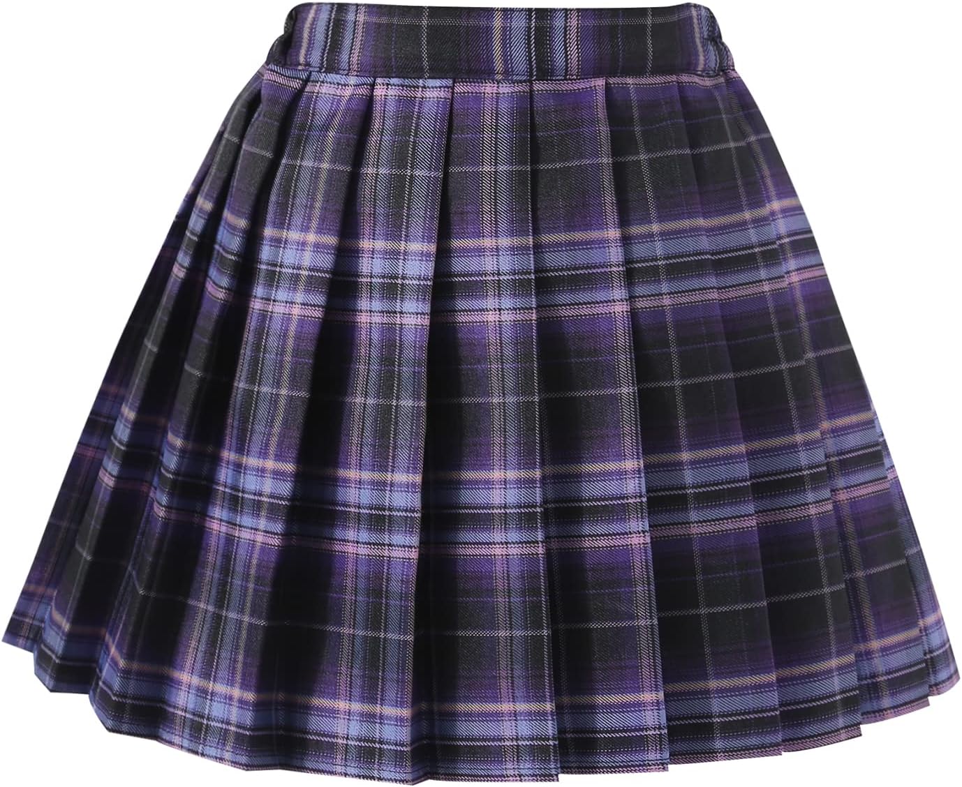 birbyrrly Girls Pleated Skirt with Shorts – Plaid Tennis Skorts & Solid School Uniform Skirts for Toddler/Big Kids (2T-14Y)