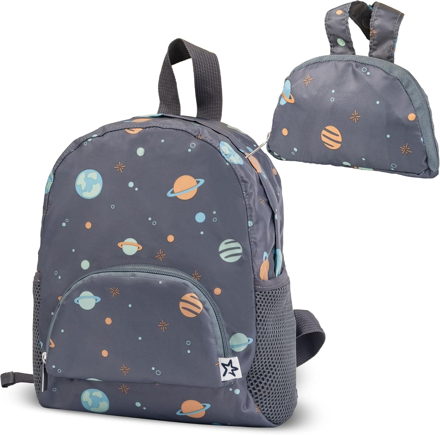 Tiny Twinkle Toddler Mini Backpack | Lightweight, Waterproof, Folds Up | Great for Travel, Daycare, Beach or Swim | Ages 2-4