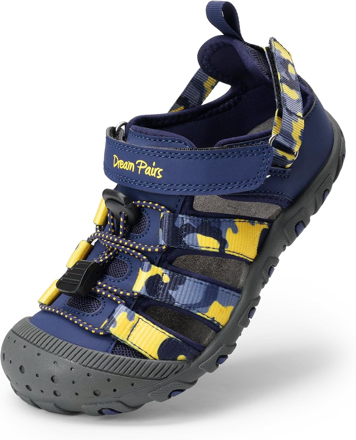DREAM PAIRS Boys Girls Outdoor Athletic Sport Sandals Summer Hiking Beach Water Casual Closed Toe Rainbow Multicolor for Toddler/Little/Big Kids