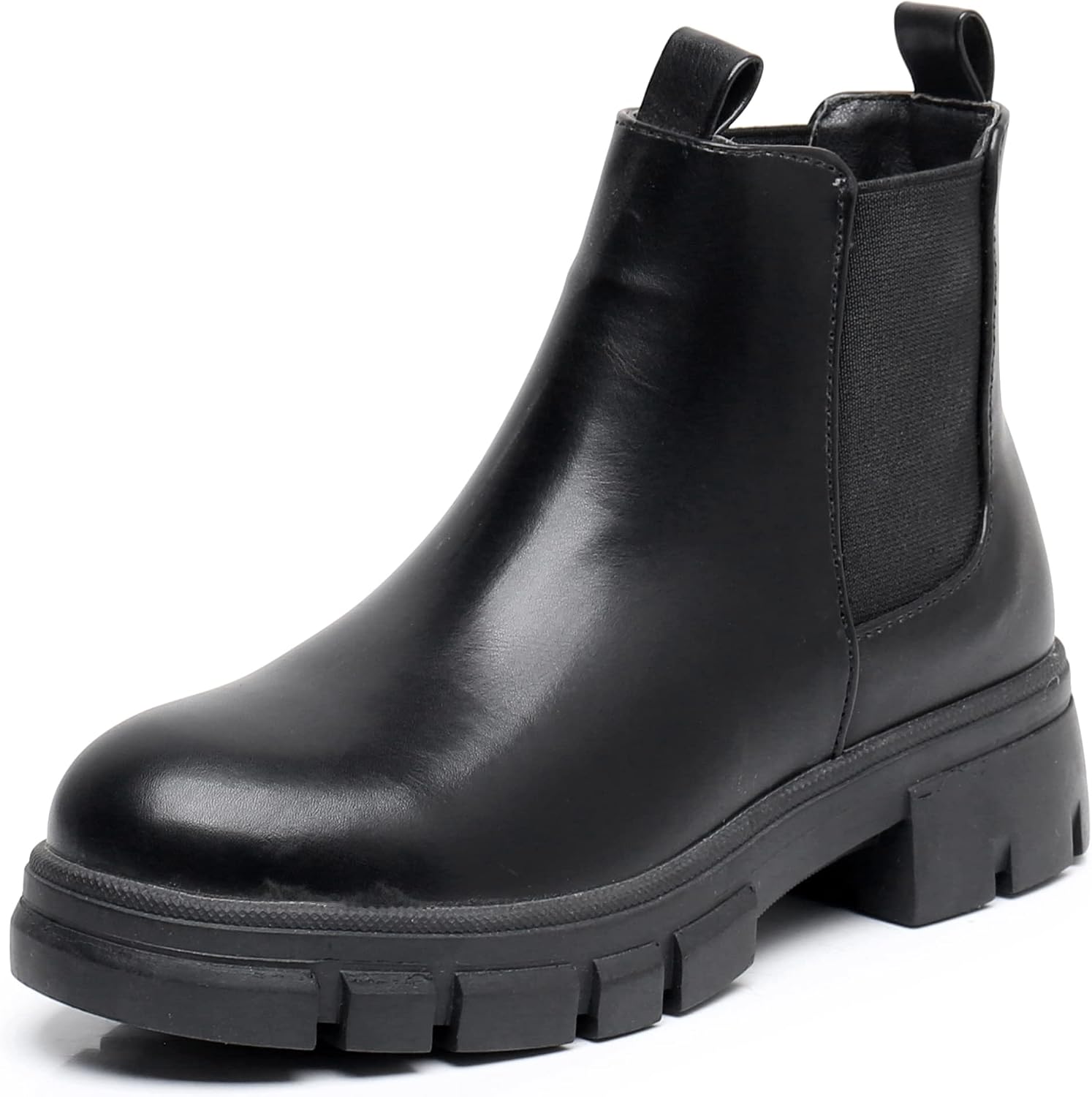 Apakowa Girls Chelsea Boots Slip On Ankle Booties (Little Kid/Big Kid)