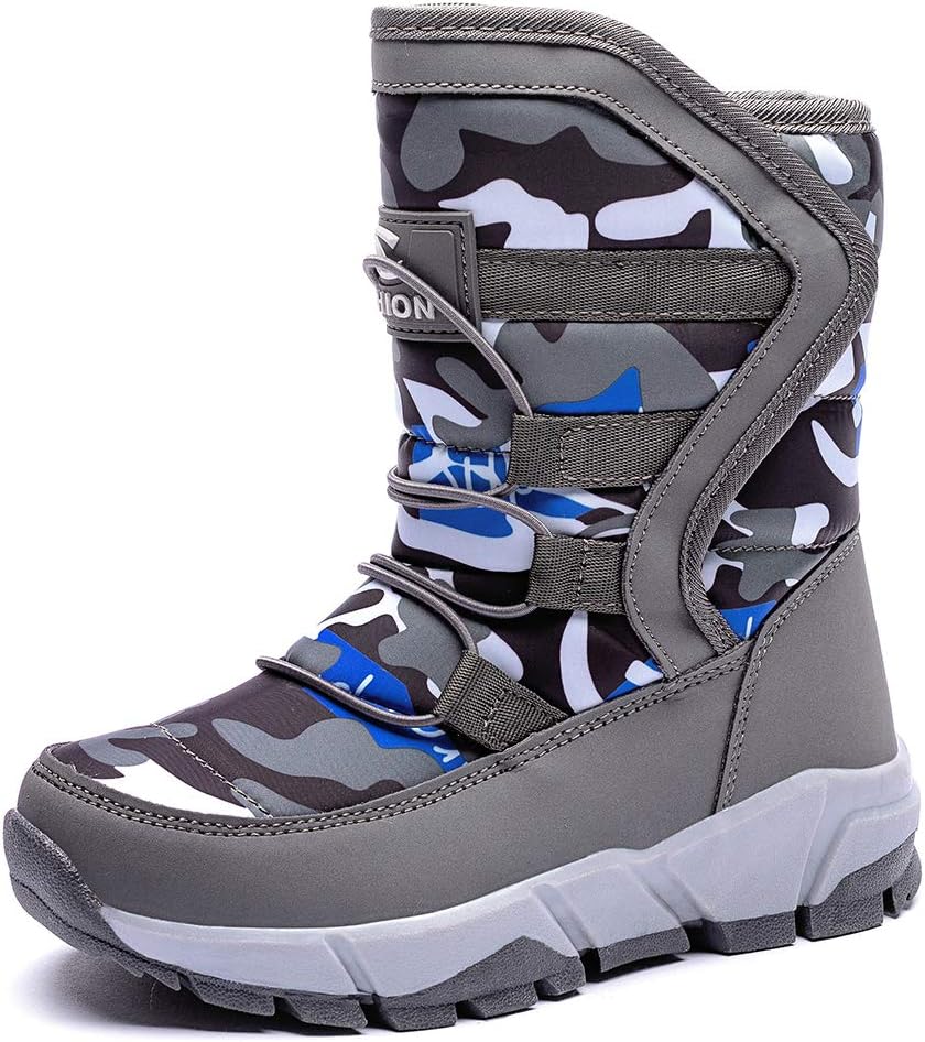 GUBARUN Boys Snow Boots Winter Waterproof Slip Resistant Cold Weather Shoes (Toddler/Little Kid/Big Kid)