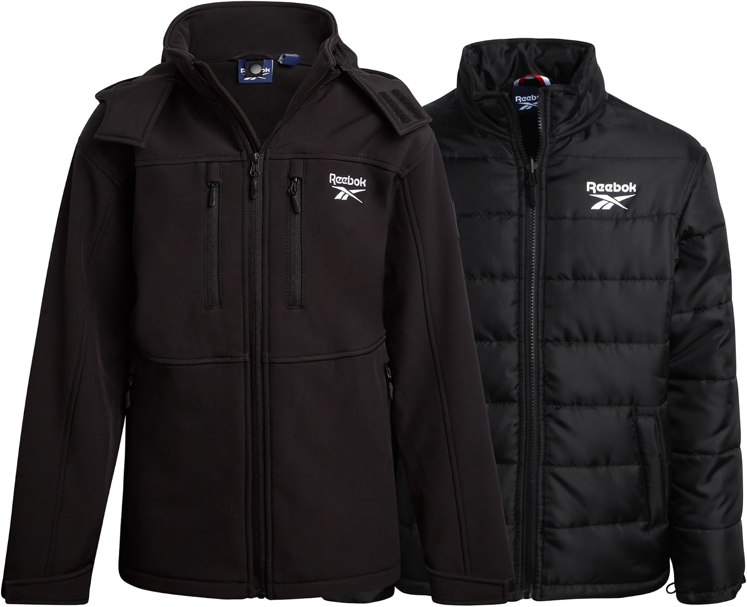 Reebok Boys Winter Jacket – 3 in 1 System Waterproof Softshell Jacket with Puffer Boys Winter Coats for Skiing & Snowboarding