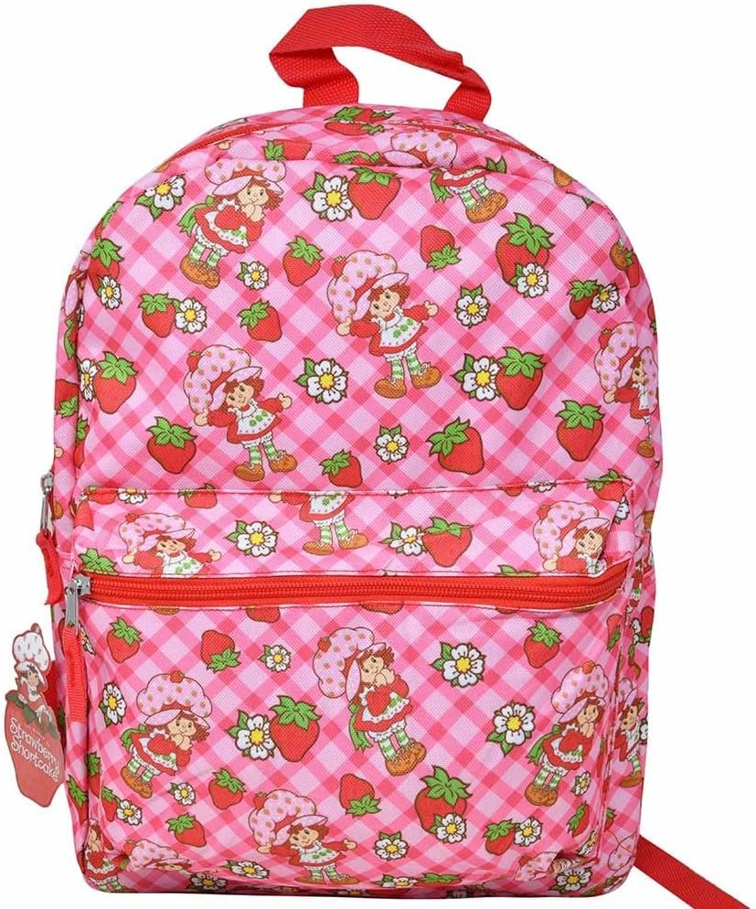 Fast Forward Strawberry Shortcake Pink Backpack, 16 inch, Floral Design