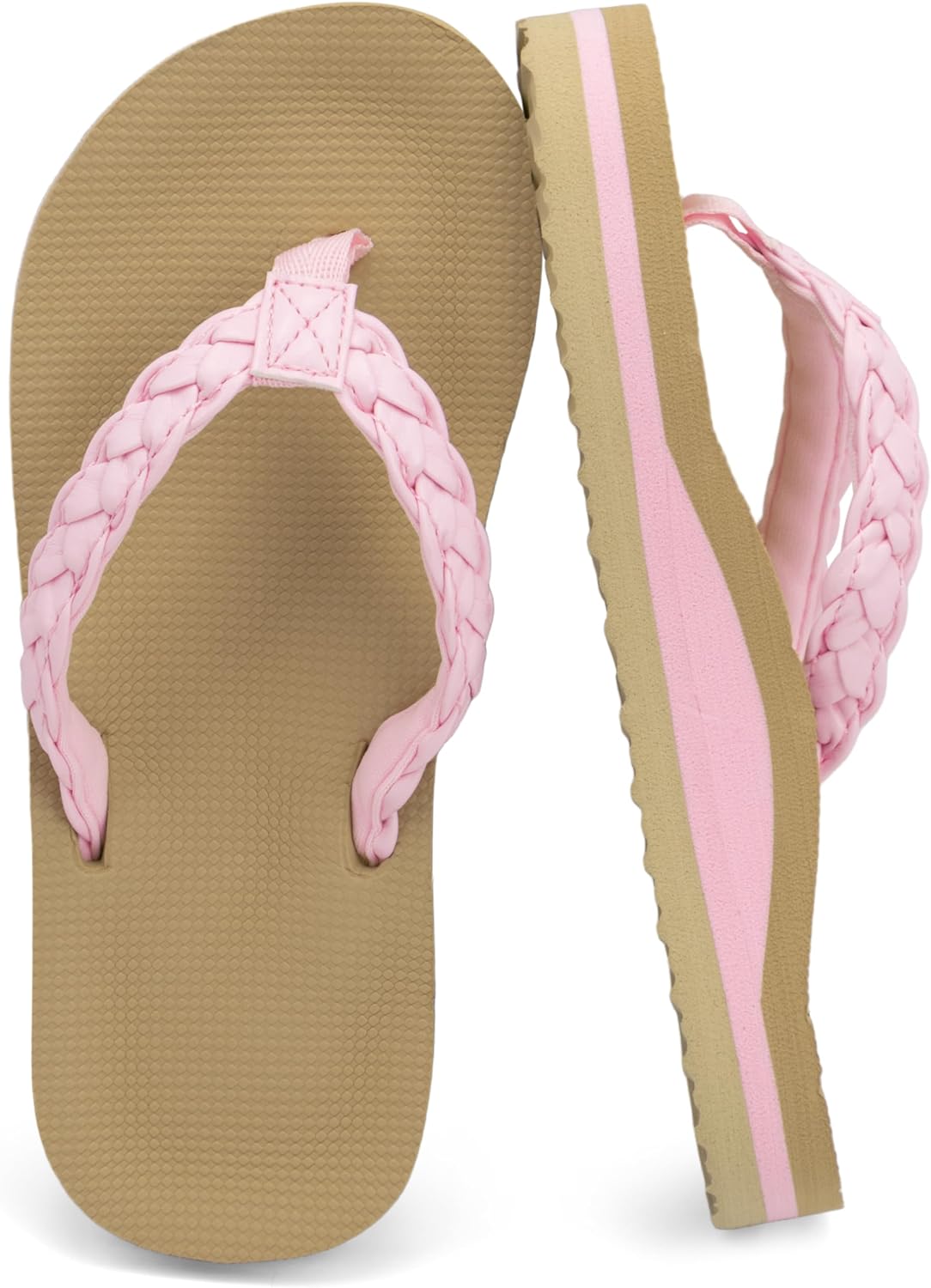 ChayChax Kids Boys Girls Flip Flops Quick Dry Beach Pool Shower Water Sandals with Comfortable Cushion Footbed(Little Kid/Big Kid)