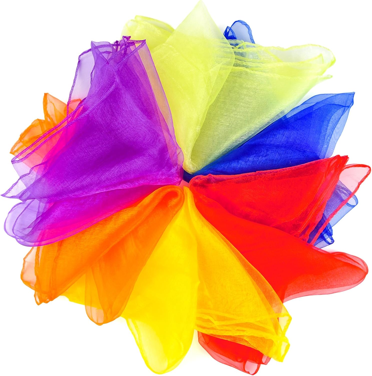 NEBURORA Juggling Scarves Square Colorful Play Scarve for Dance Magic Tricks Performance Props Scarf Accessories