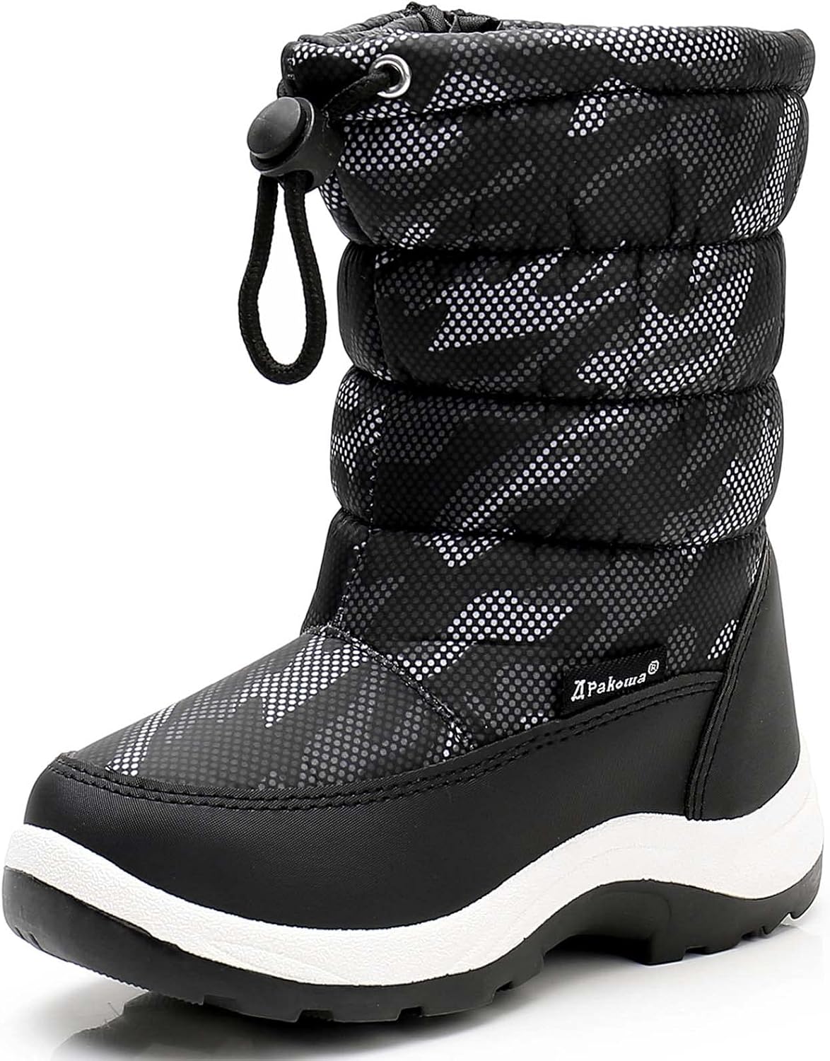 Apakowa Kids Boys Girls Cold Weather Water Resistant Winter Snow Boots (Toddler/Little Kid/Big Kid)