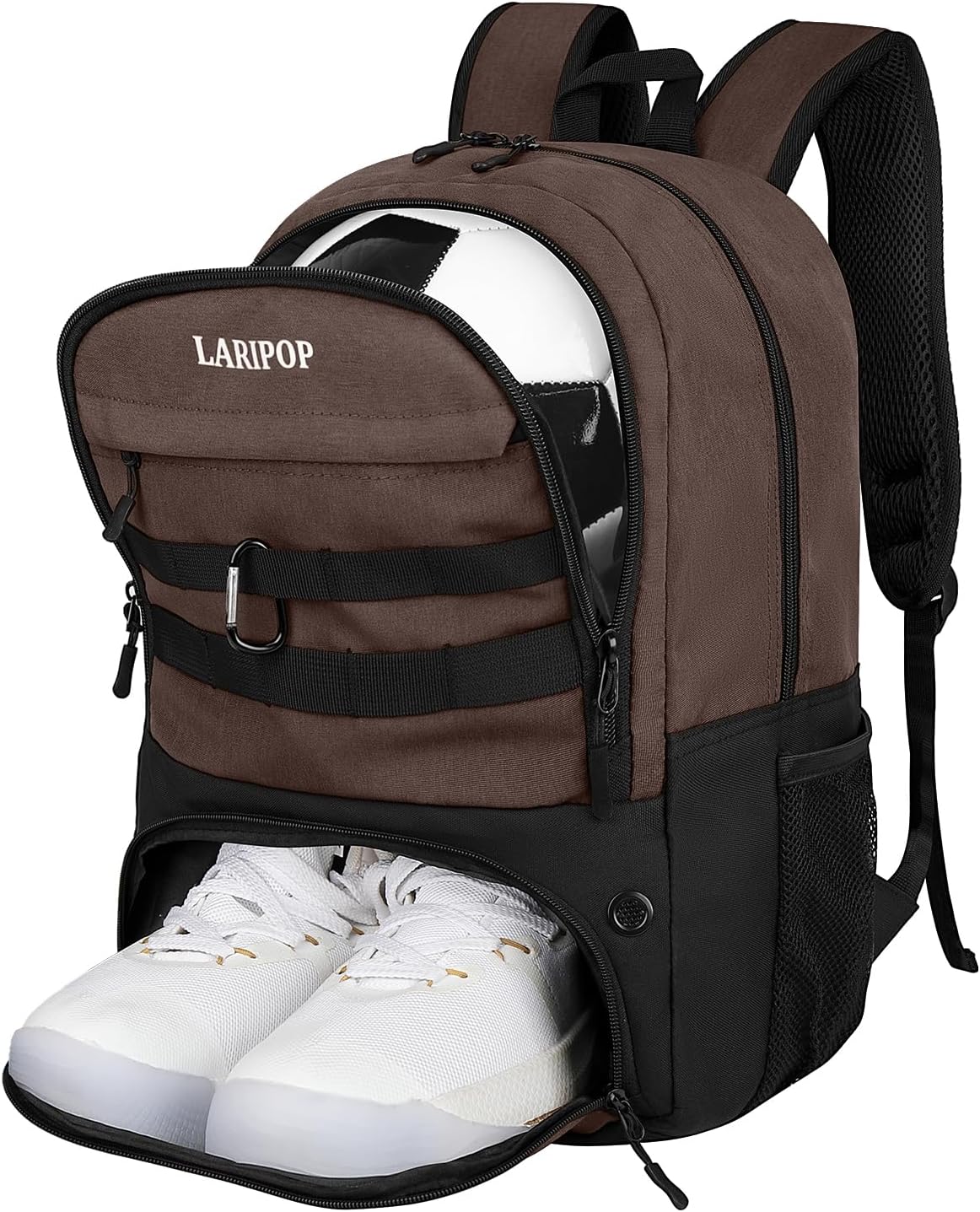 LARIPOP Soccer Backpack with Ball Holder & Shoe Compartment Large Capacity Youth Sports Bag for Training