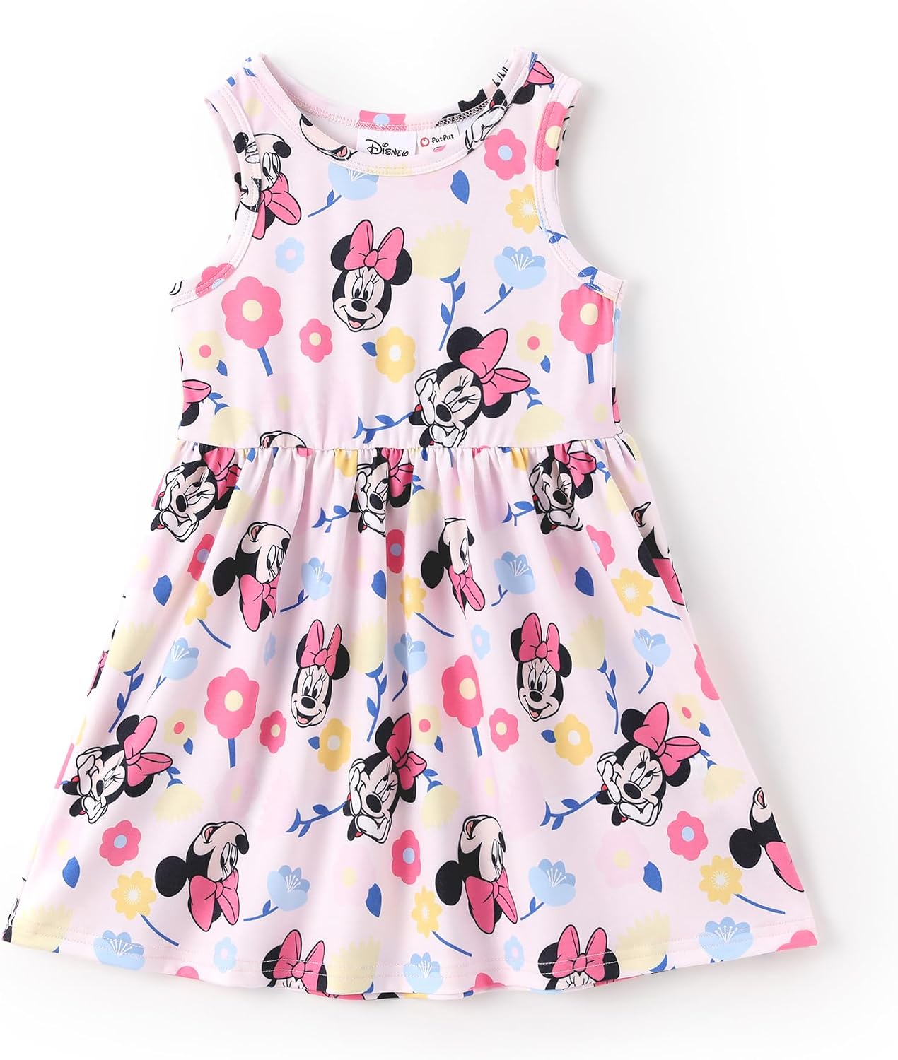 Disney Minnie Mouse Princess Frozen Elsa Stitch Girls Dress Sleeveless & Short Sleeve Casual Summer Clothes Baby to Toddler