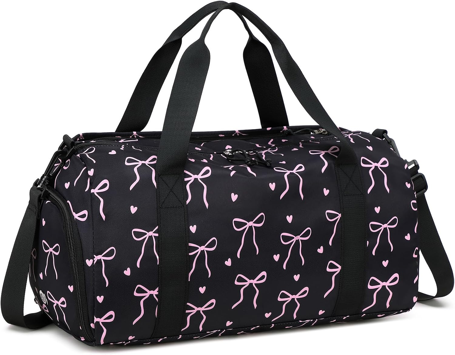 LOIDOU Kids Duffle Bag for Girls, Lightweight Kids Overnight & Weekender Travel Bag with Shoe Compartment and Wet Pocket, Cute Duffel Bags for Toddler Dance, Girls Sleepovers, Gym & Weekend Trips
