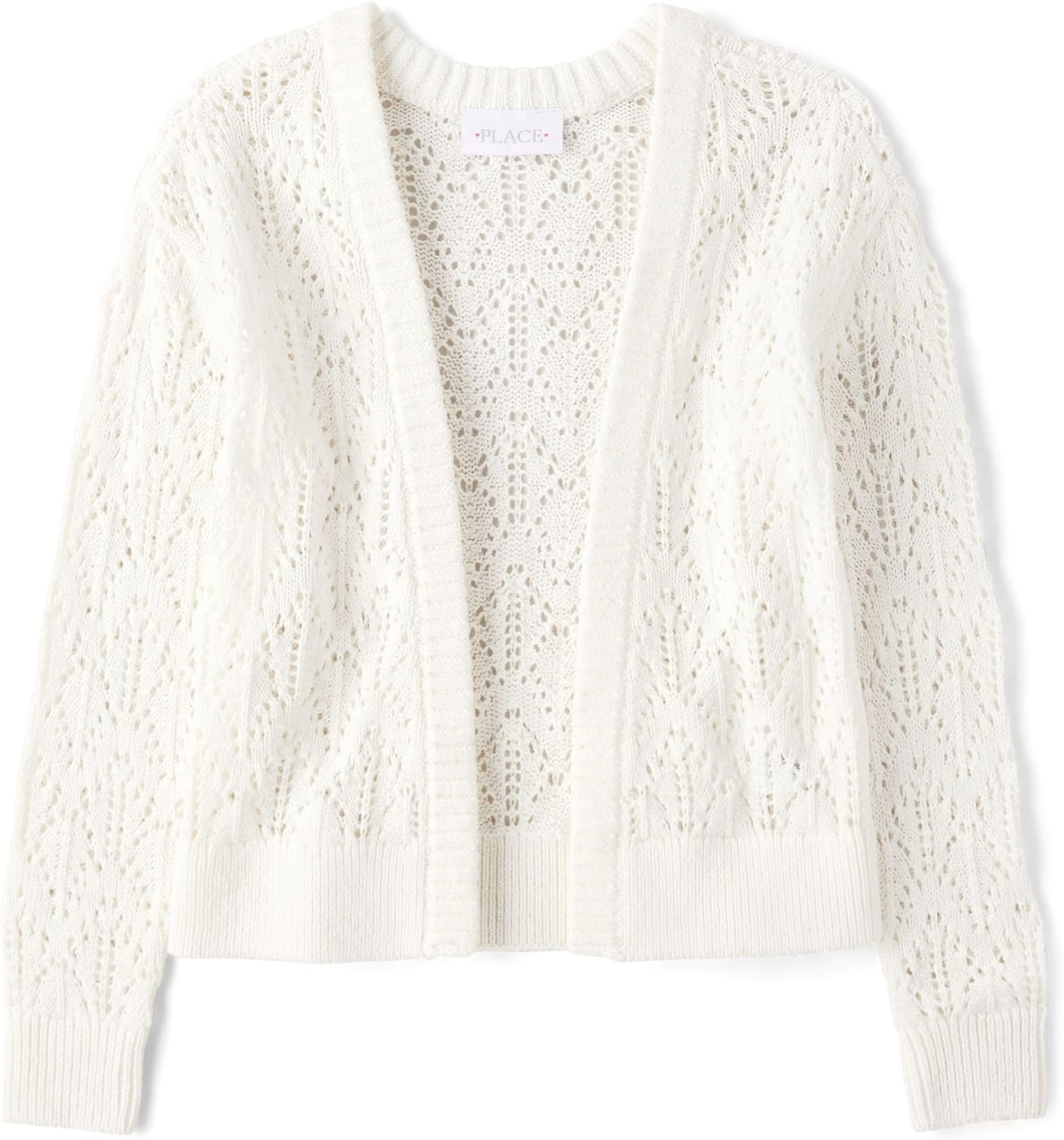 The Children’s Place Girls’ Long Sleeve Open Front Knit Cardigan