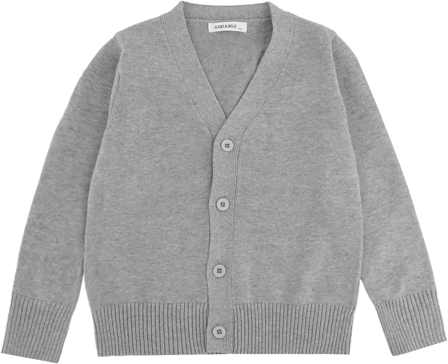 Unisex Uniform Cardigan for Girls Boys, Button Down V-Neck Long Sleeve Cotton Sweaters for 5-14Y