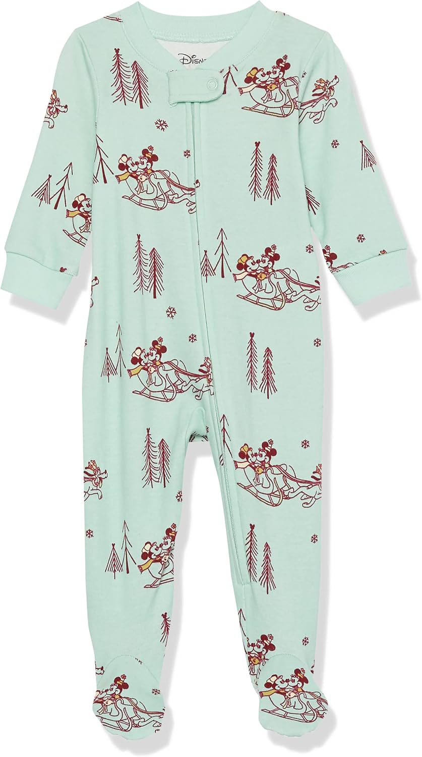 Amazon Essentials Disney | Marvel | Star Wars Unisex Babies, Toddlers and Kids’ Footed Sleepers, Zip Up Pajamas, Multipacks