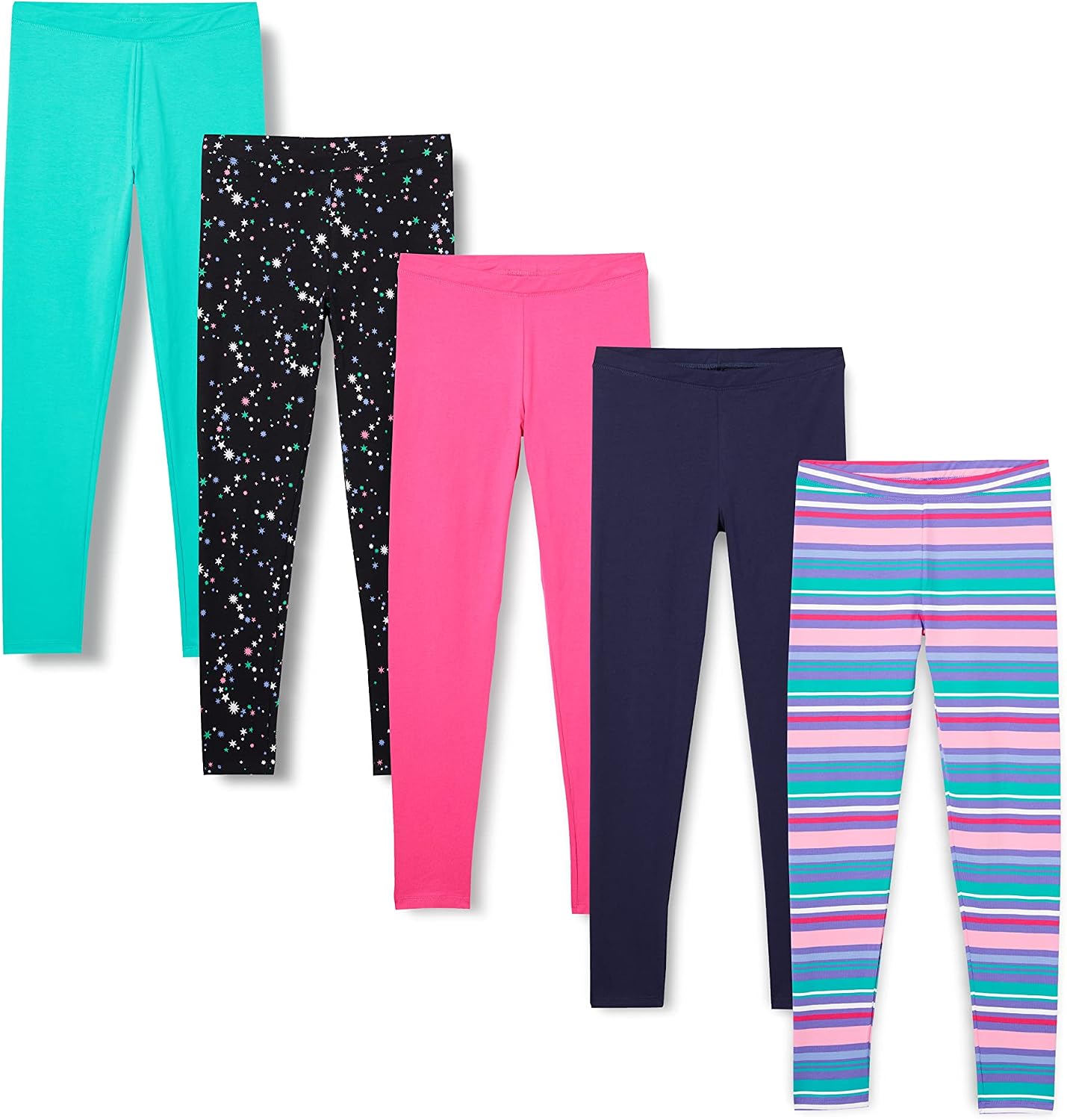 Amazon Essentials Girls and Toddlers’ Cotton Stretch Leggings