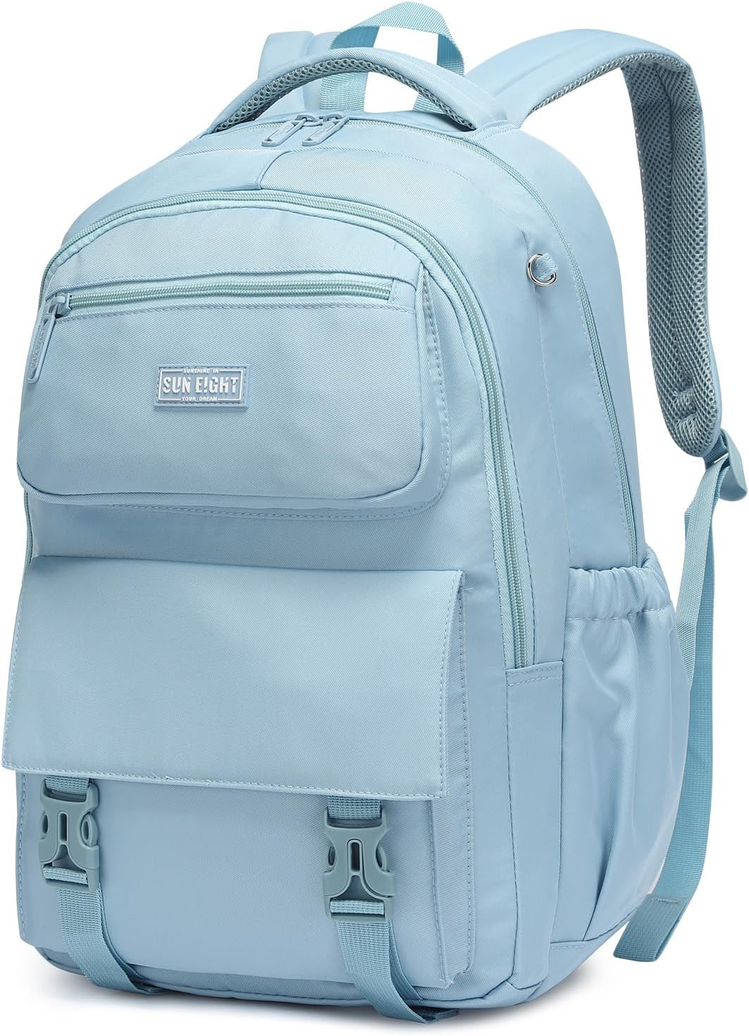 SUN EIGHT 35L Waterproof School Backpack for College,Girly Backpack Lightweight Large Capacity Travel Bag with Multi Pockets(Blue)