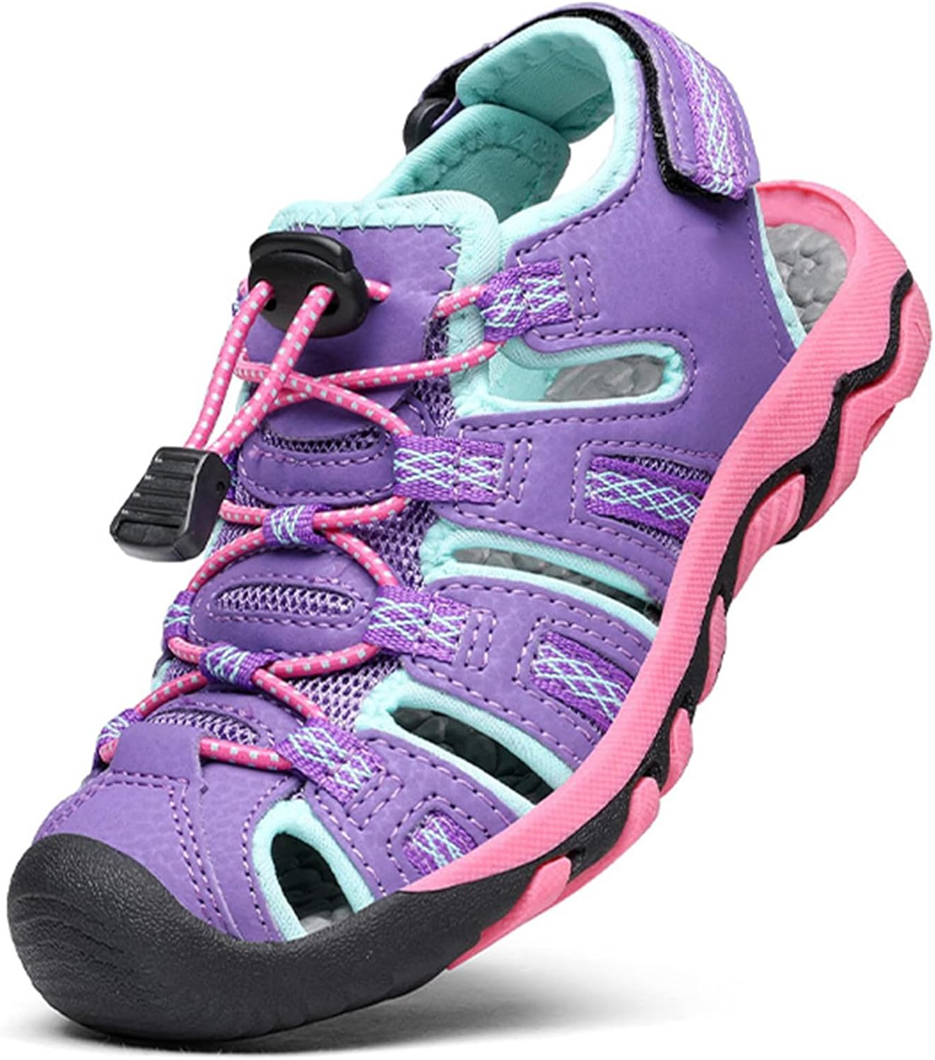 DREAM PAIRS Boys Girls Summer Outdoor Athletic Sport Sandals Walking Water Hiking Hook and Loop Adjustable Multicolor for Toddler/Little/Big Kids