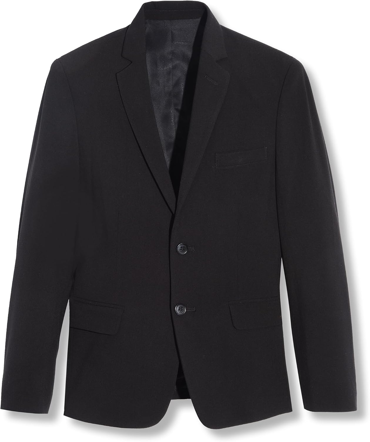 Calvin Klein Boys’ Bi-Stretch Blazer Suit Jacket, 2-Button Single Breasted Closure, Buttoned Cuffs & Front Flap Pockets