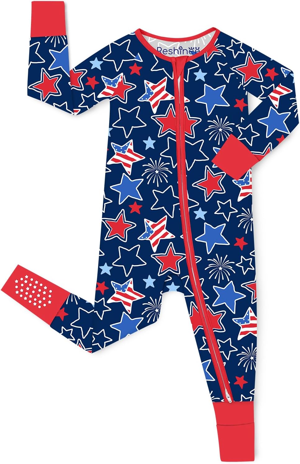 babee Reshinee Bamboo Viscose Baby Convertible Footie Pajama, Sleep & Play Footed Zipper Pajamas for Baby Boys & Girls