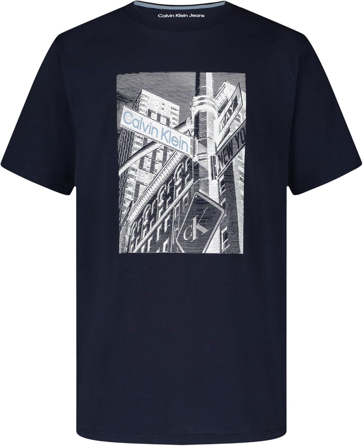 Calvin Klein Boys’ Short Sleeve Graphic Crew Neck T-Shirt, Comfortable, Relaxed Fit