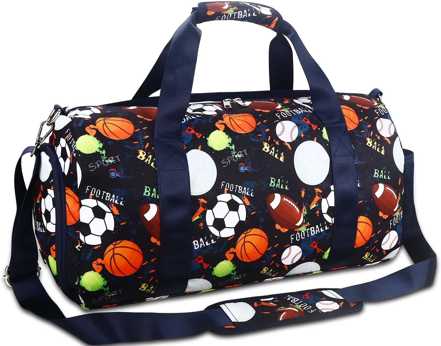 Gym Travel Duffle Bag for Boys – Gymnastics Sports Dance Bag with Shoe Compartment & Wet Pocket Football Kids Travel Bag Teens Weekender Sleepover Carry