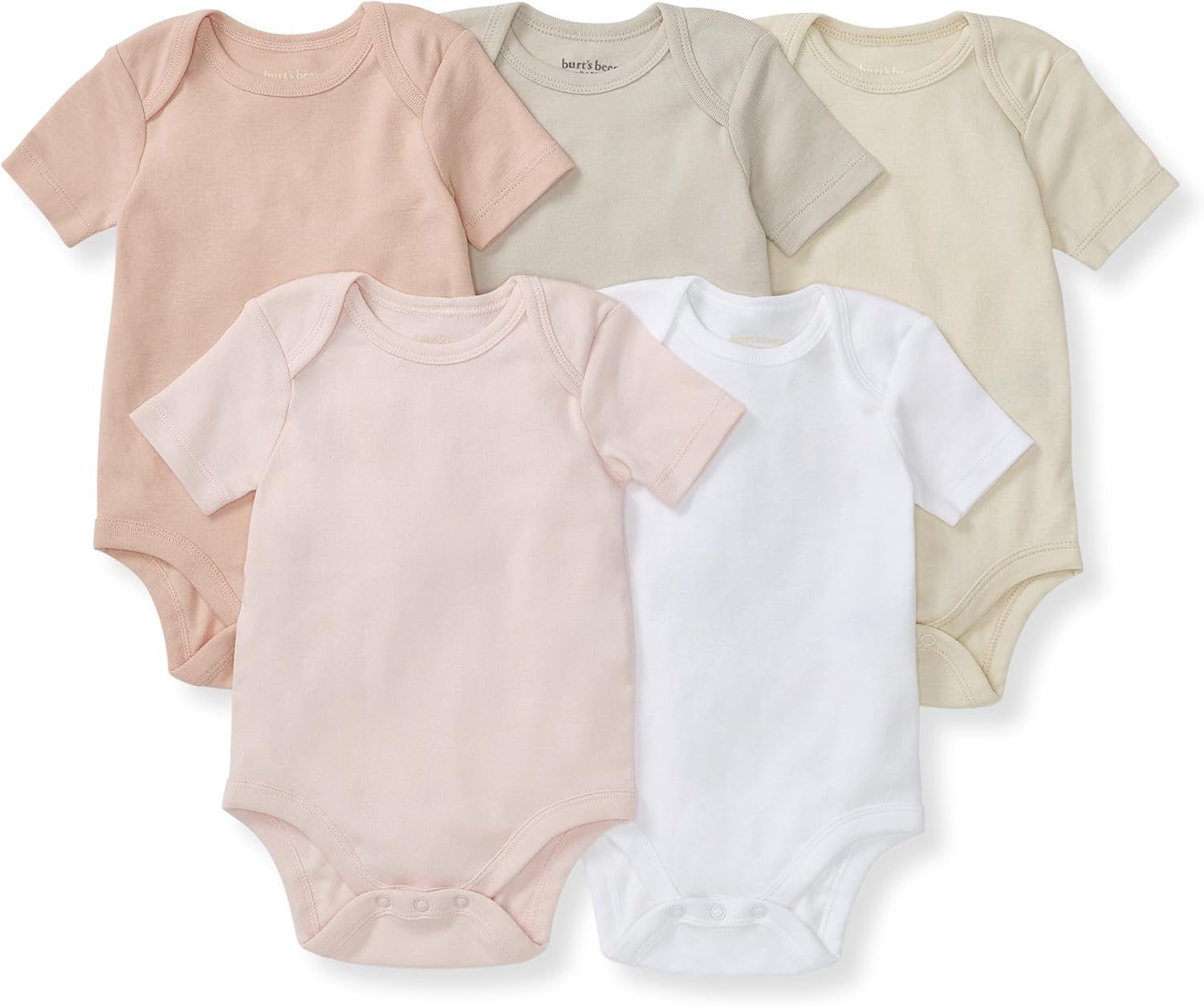 Burt’s Bees Baby Bodysuits, Short Sleeve and Long Sleeve One-Pieces, 100% Organic Cotton