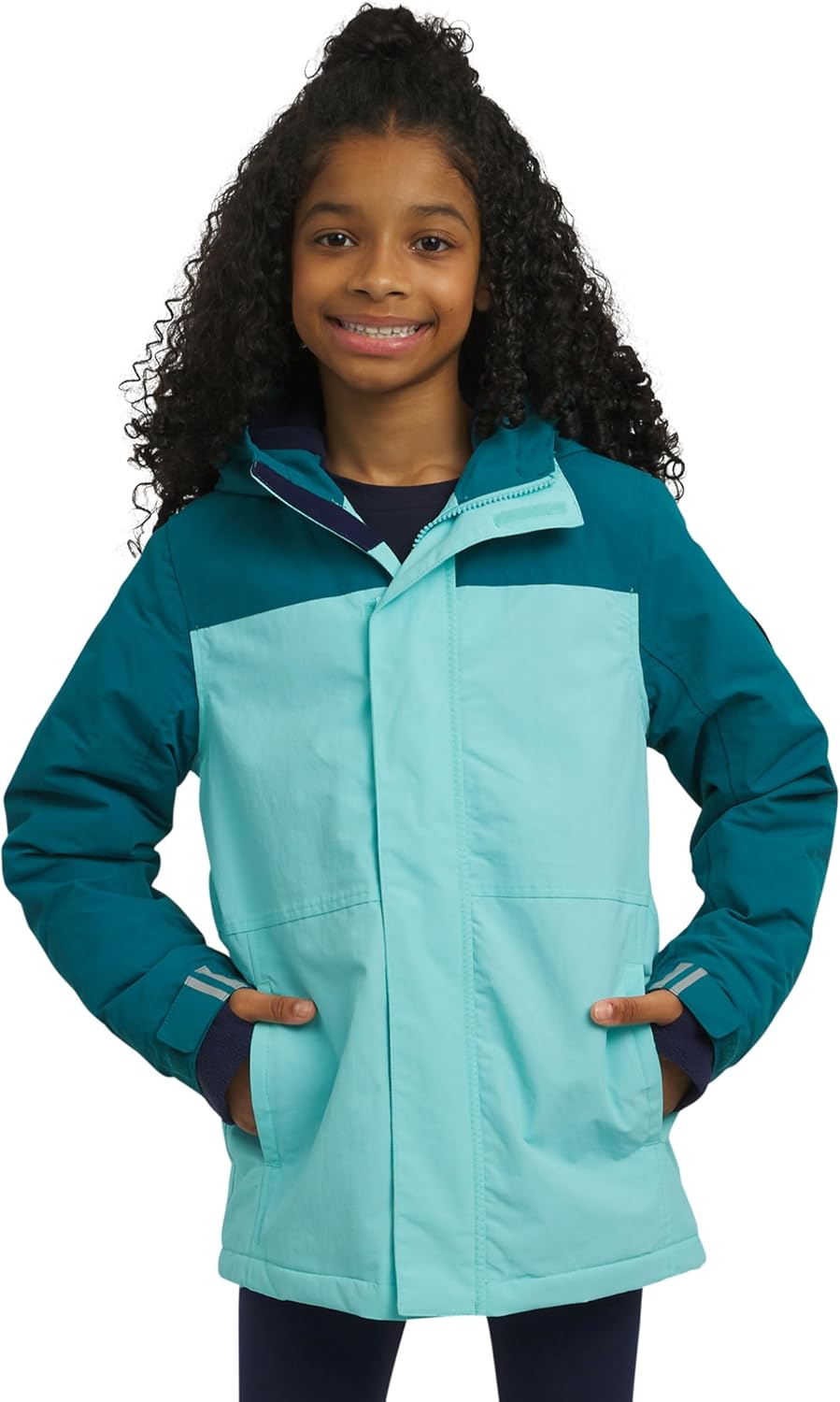 Lands’ End Girls’ Squall Waterproof Fleece Lined Insulated Jacket