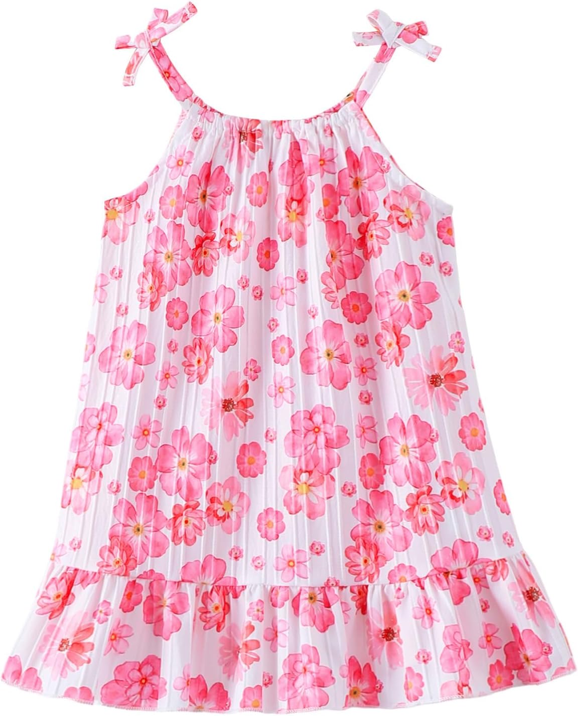 Kucnuzki Baby Girl Clothes Cute Spring Summer Sun Dresses Toddler Casual Beach Boho Floral Dress Girls Summer Outfits
