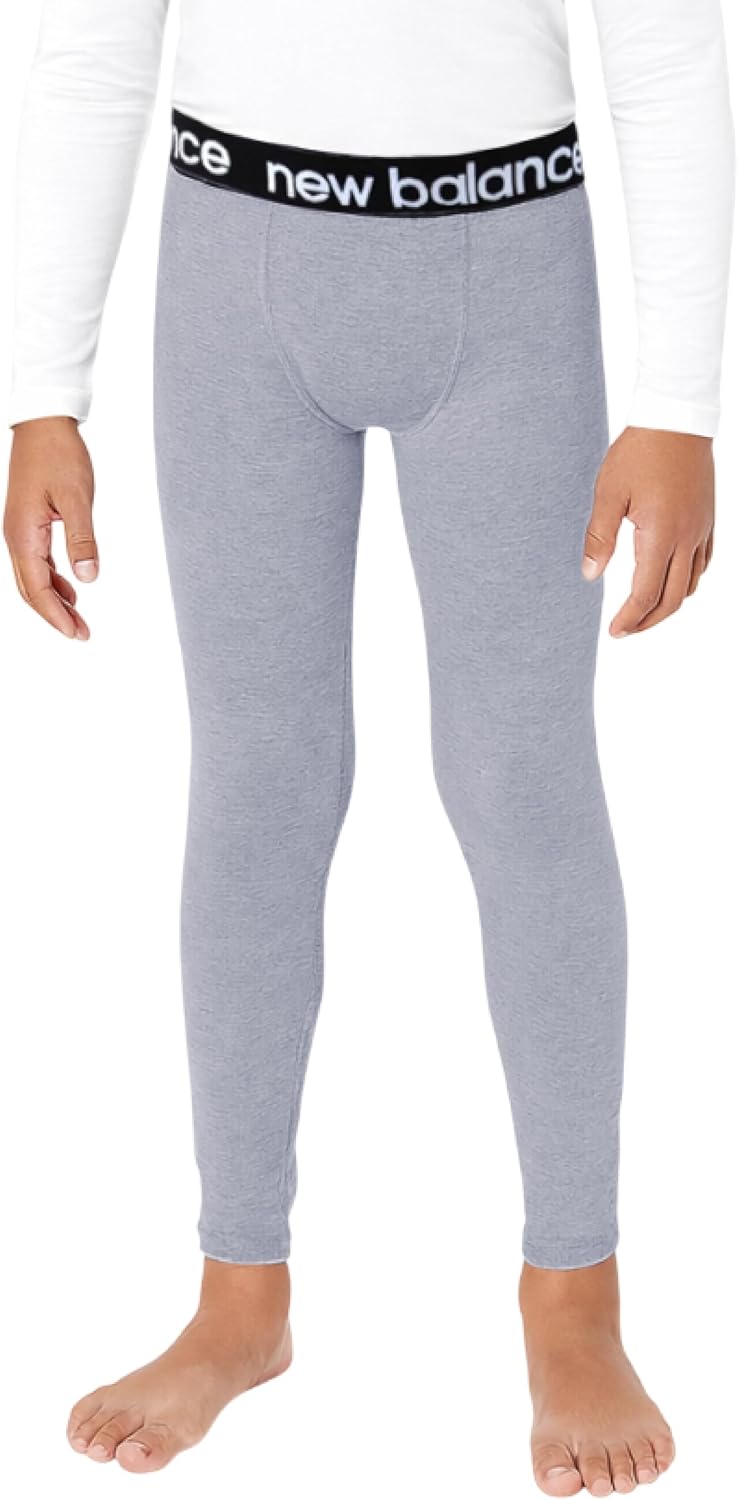 New Balance Boys Base Layer Pants – Insulated Compression Leggings for Boys – Long Johns Thermal Leggings for Cold Weather