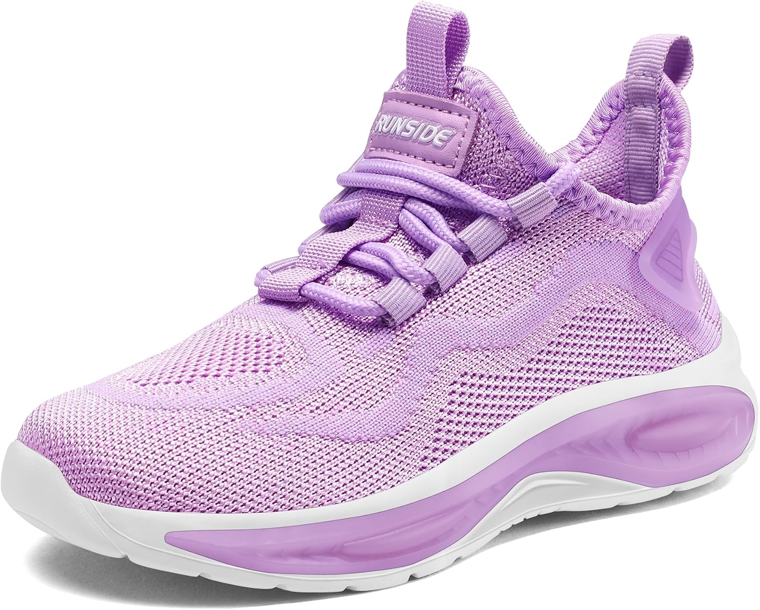 RUNSIDE Boys Girls Sneakers, Lace up Kids Tennis Shoes for Walking/Running Lightweight Breathable Gym Shoes Outdoor, Little Kid/Big Kid