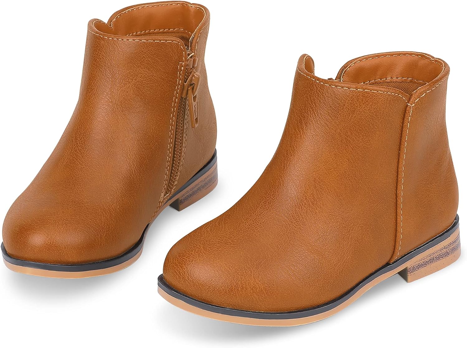 Girls Boots Kids Ankle Boots Side Zipper Booties Fashion Short Suede Low Heels