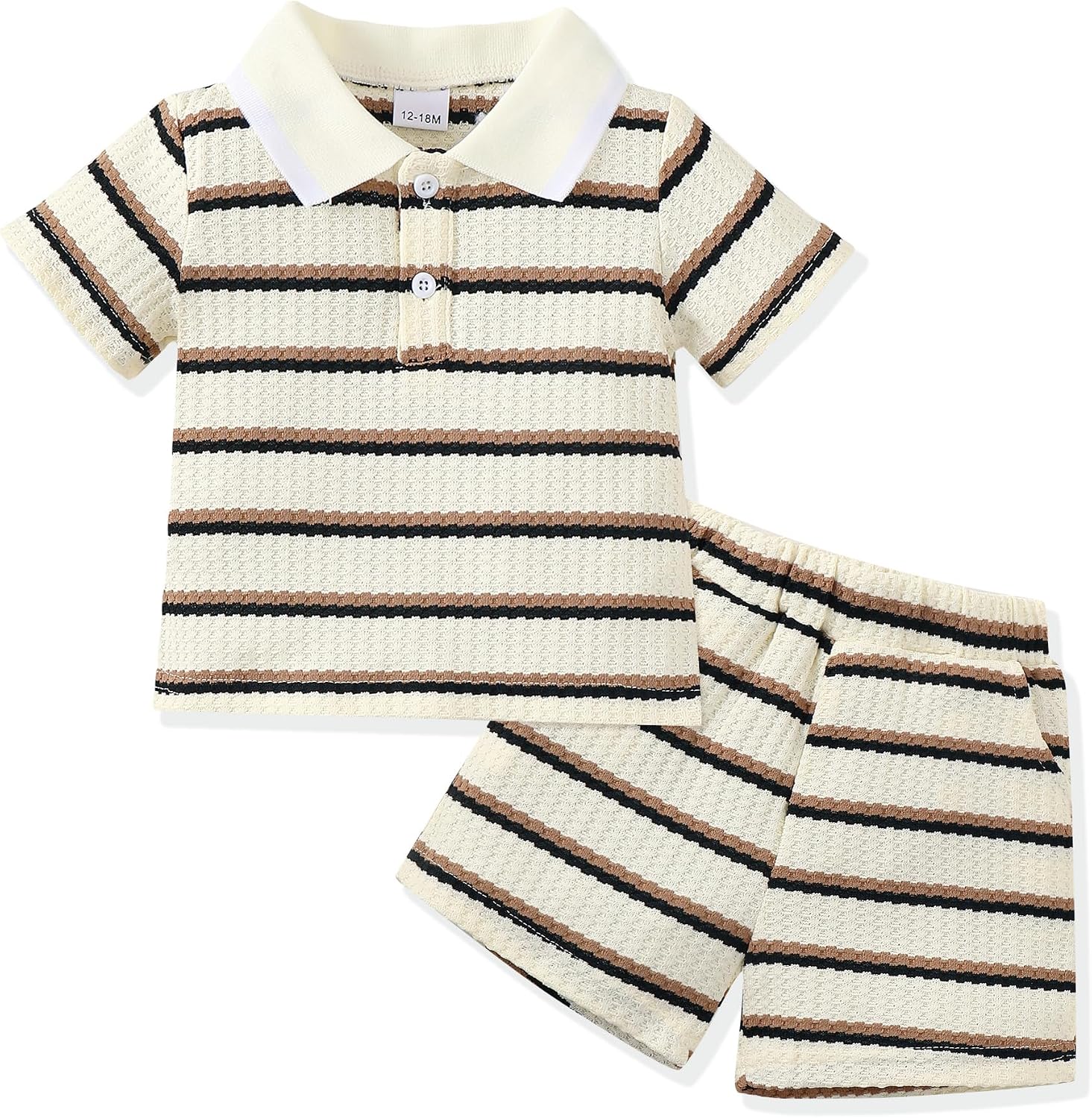Renotemy Toddler Baby Boys Clothes Summer Outfits Polo Shirt Shorts Set 2Pcs Boys Clothing Sets 12 Month-5T
