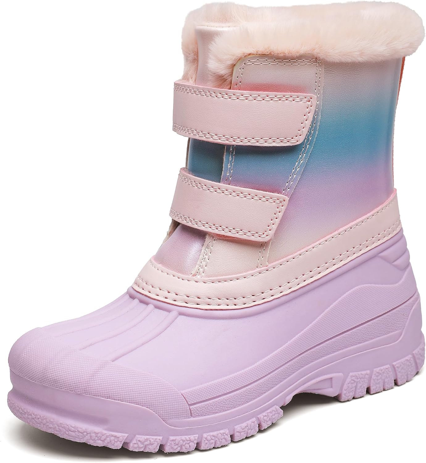 shoeslocker Girls Boys Waterproof Winter Snow Boots with Faux Fur Lining