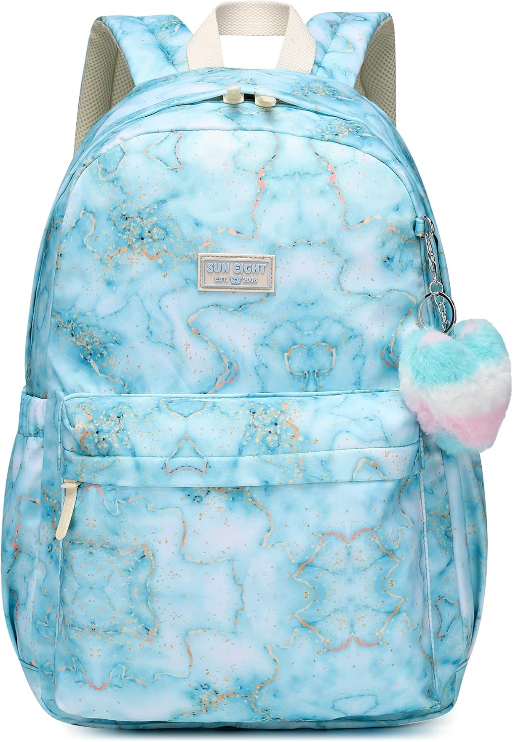 SUNEIGHT Water-resistant School Backpack, 30L-Large Lightweight Bookbag for Kids Teens 6-18,Durable Travel Pack with Adjustable Straps Daily Use(Green)