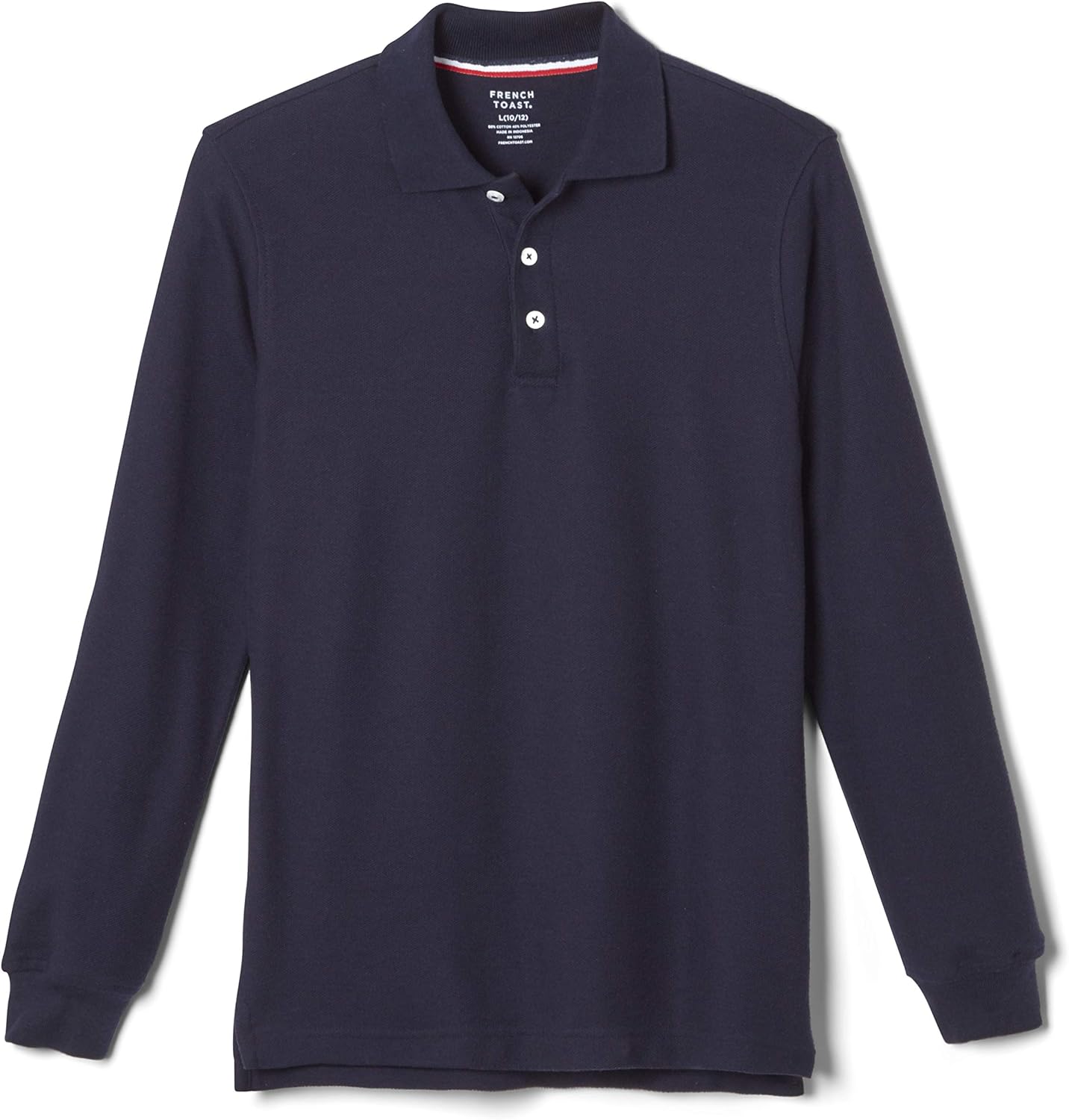 French Toast Boys Pique Polo School Uniform Shirt with Long Sleeves for Boys and Girls