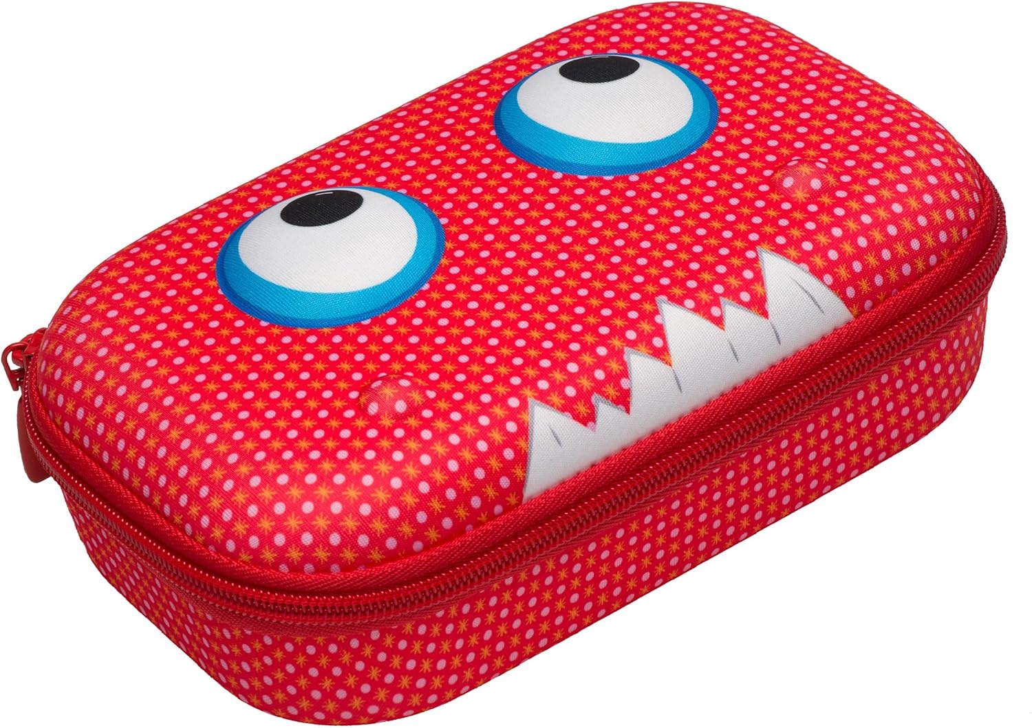 ZIPIT Beast Pencil Box for Kids, Large Capacity Cute Pencil Case for School, Stationery Organizer Box, Red