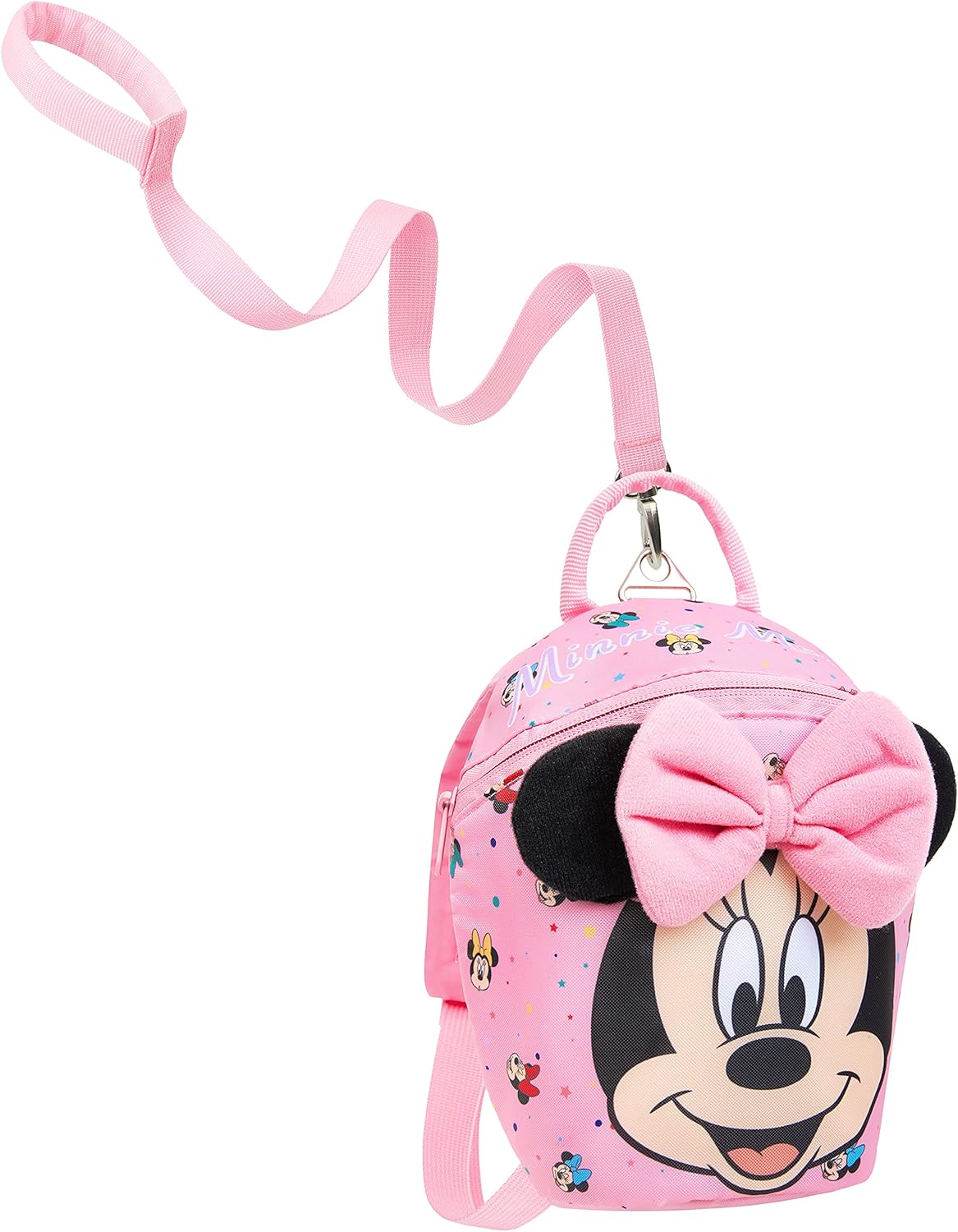 Disney Minnie Mouse Backpack with Toddler Safety Harness for Girls Daycare Bag Backpack with Leash Preschool Outdoor Travel Gifts