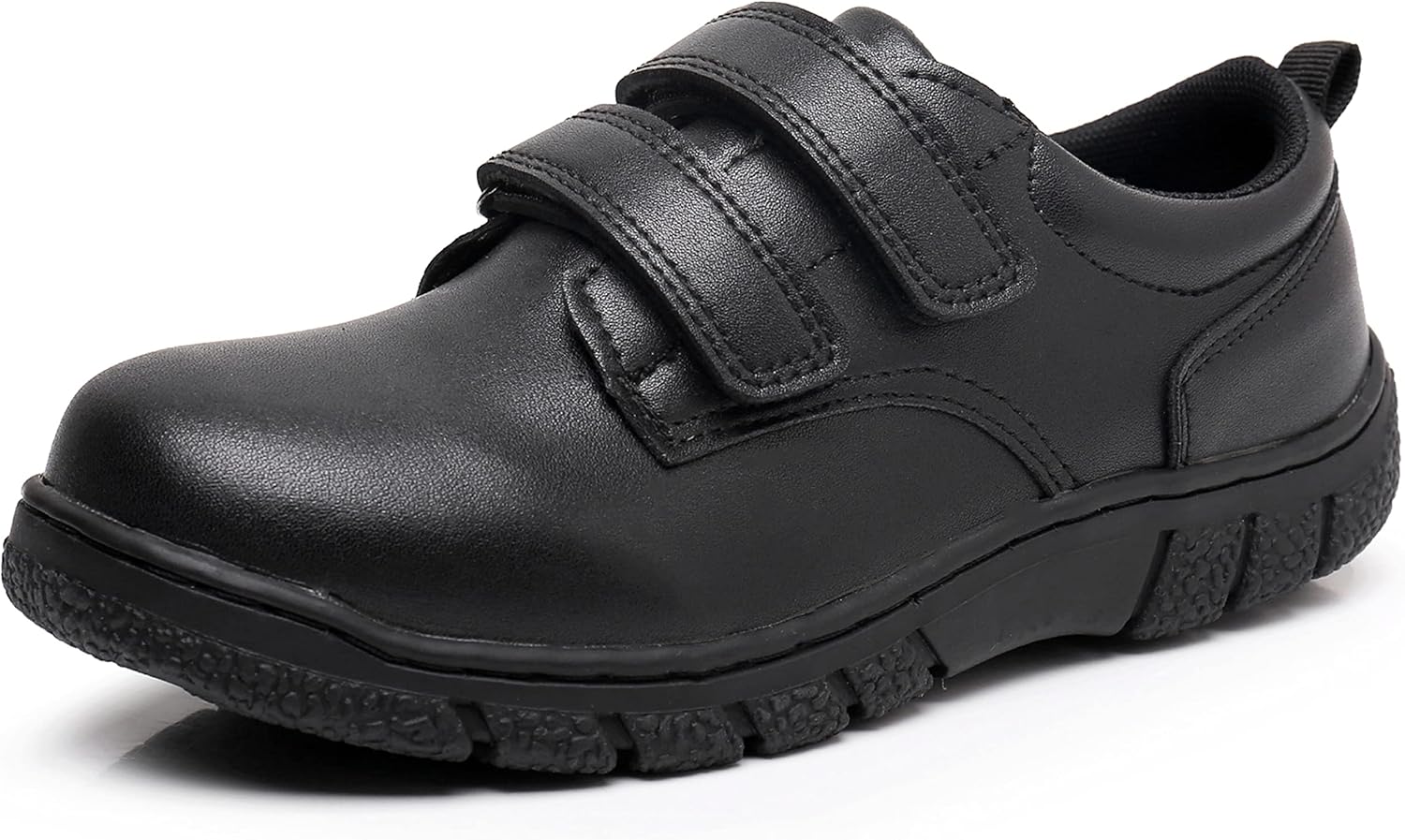 Apakowa Boys Oxford School Uniform Loafer Shoes Adjustable Strap Comfort Dress Shoes (Toddler/Little Kid/Big Kid)