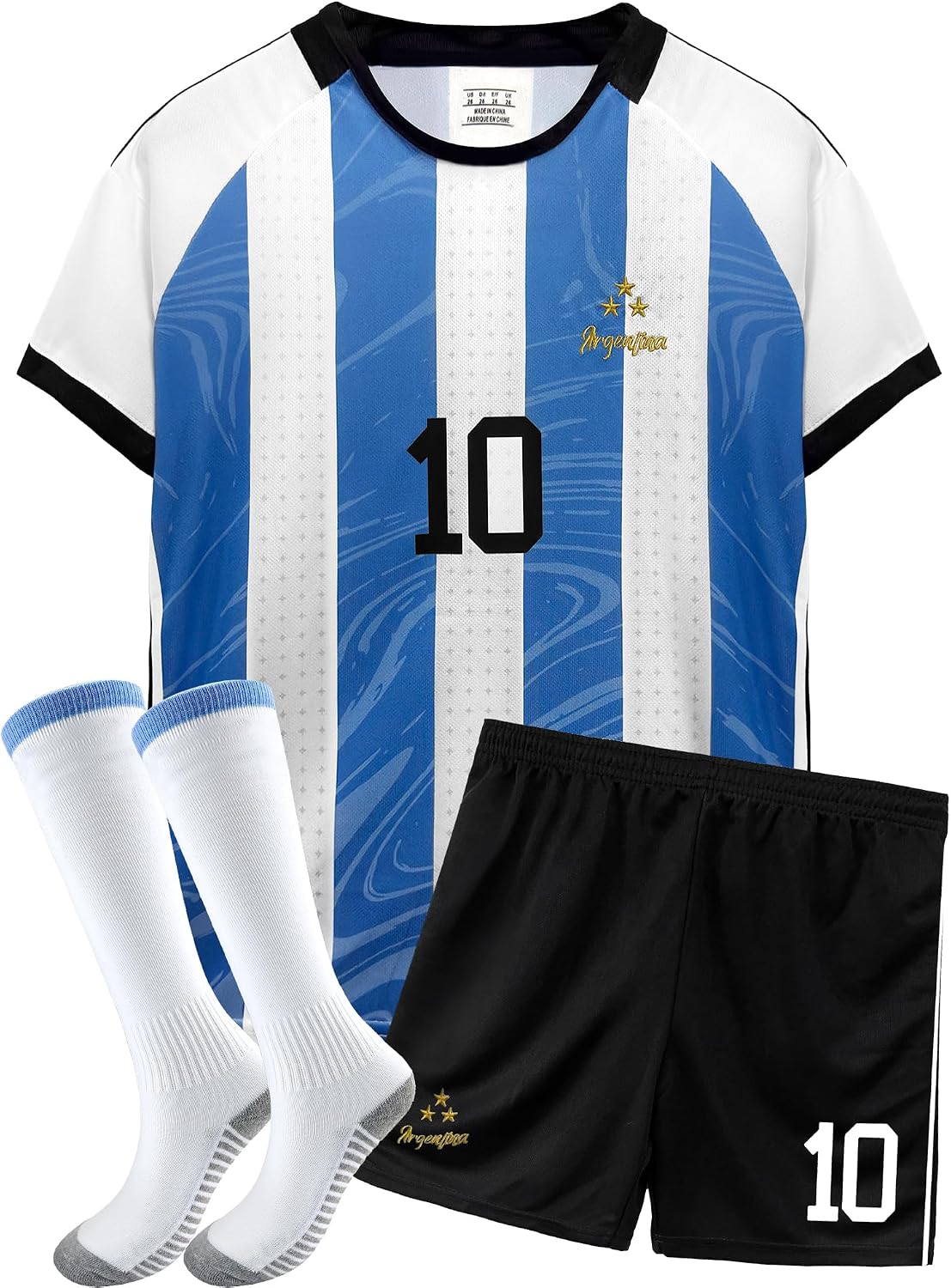 Kids Soccer Jersey Uniform Set Shorts & Socks for Boys and Girls Unisex Youth Kit