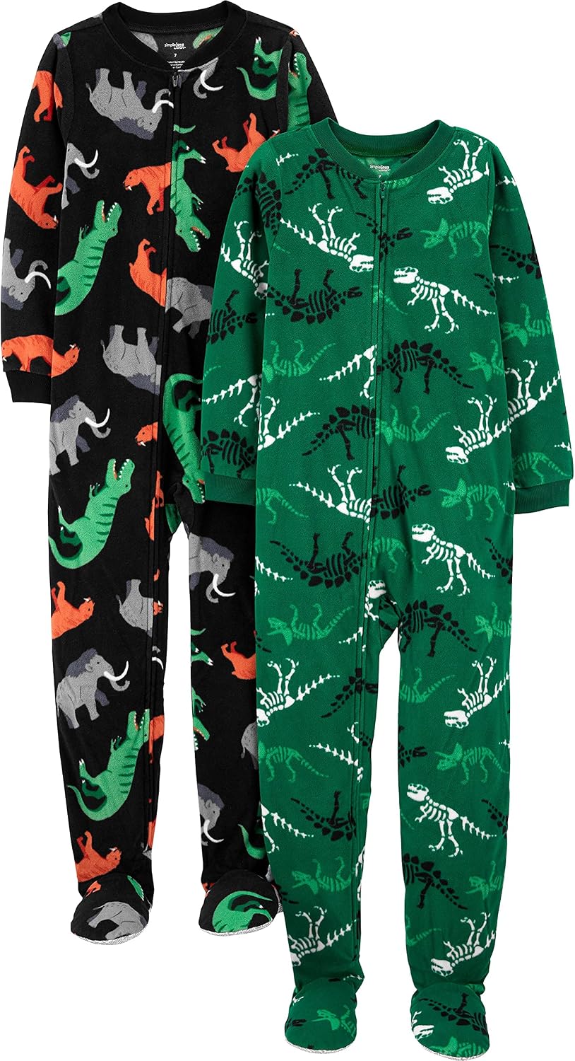 Simple Joys by Carter’s Kids’ Loose-fit Flame Resistant Fleece Footed Pajamas