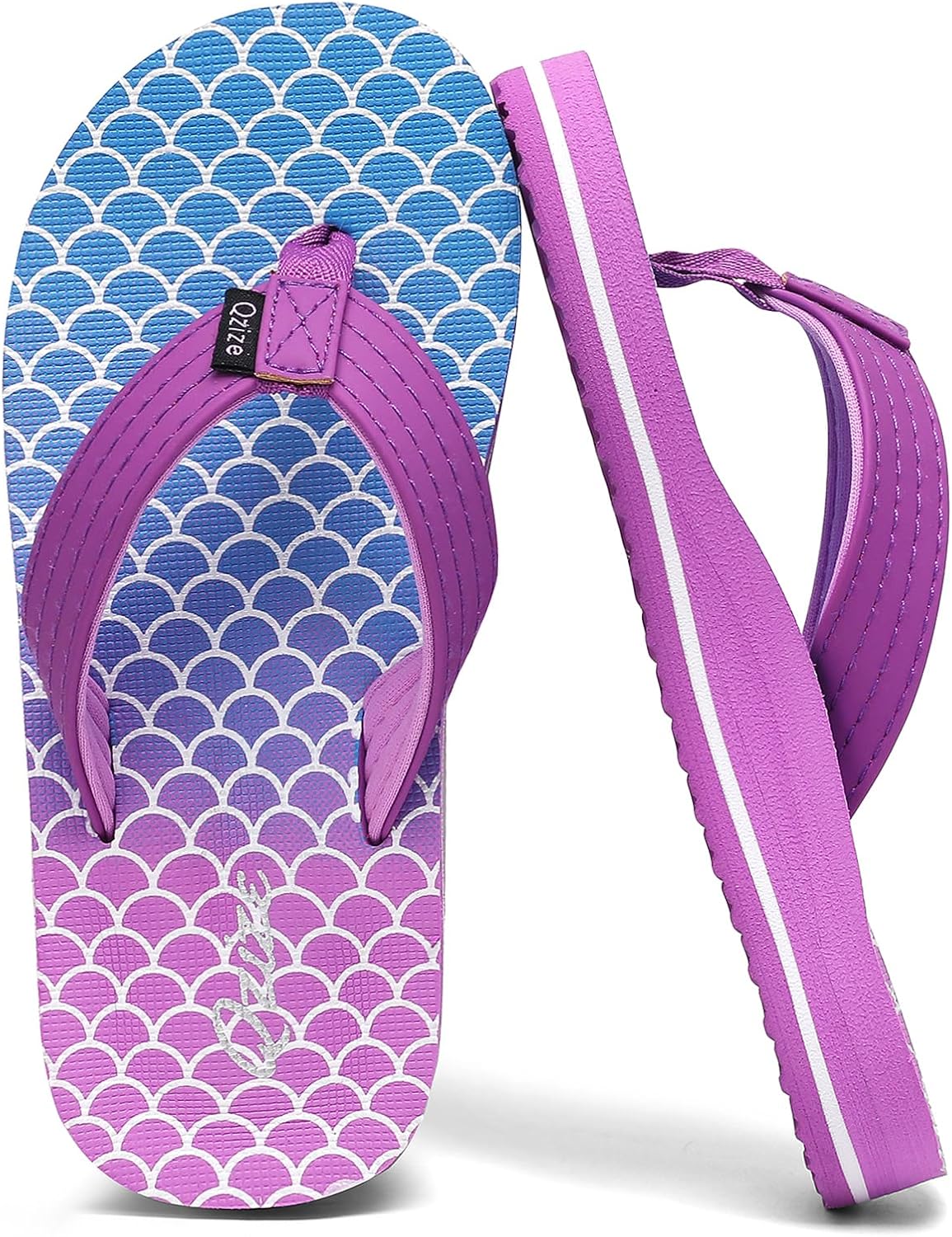 Kids Flip Flops – Soft Yoga Mat Insole Thong Sandals for Boys & Girls, Anti-Slip Quick Dry for Beach,Pool,Summer