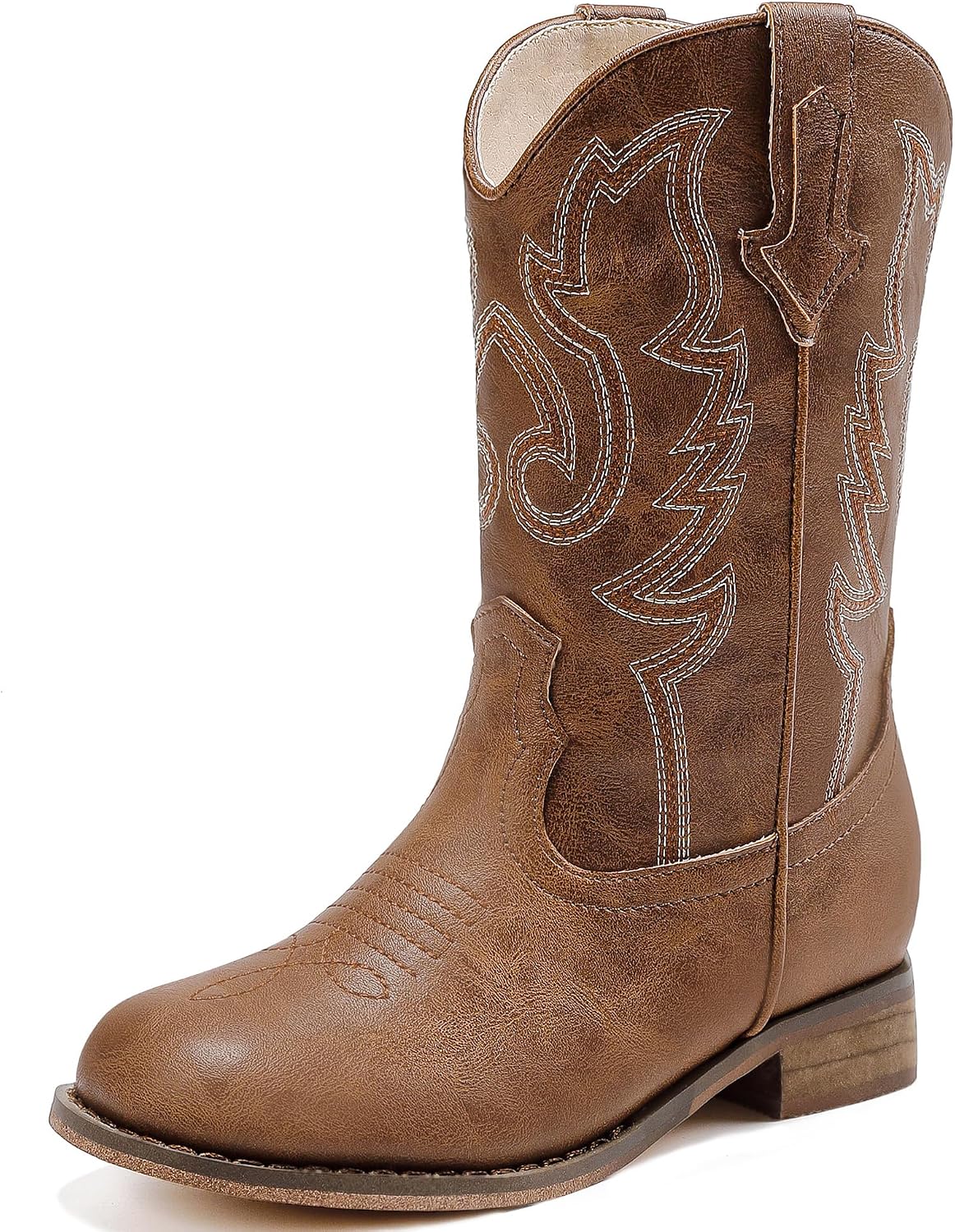 Motasha Girls Cowgirl Boots Unisex-Child Mid Calf Glitter Toddler Cowboy Boot Little Big Kids Western Riding Shoes