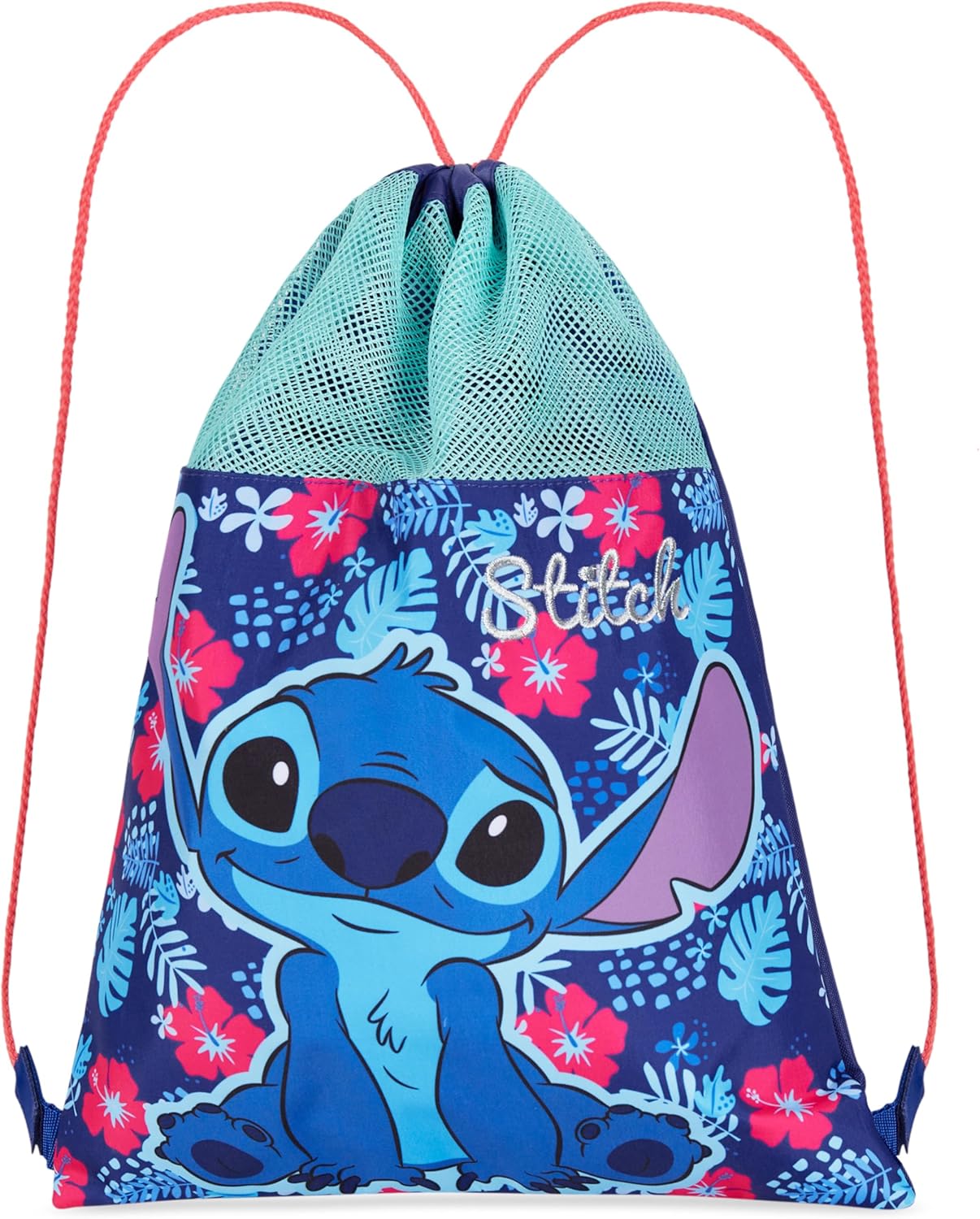 Disney Kids Drawstring Bags – Swimming Bag, School PE Bag (Blue Stitch)