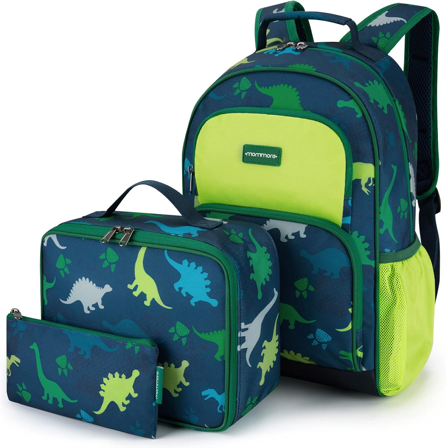 mommore Kids Backpack for Boys Girls 4-8 Kindergarten Elementary School Backpack with Lunch Box – 15” H Fit Folder