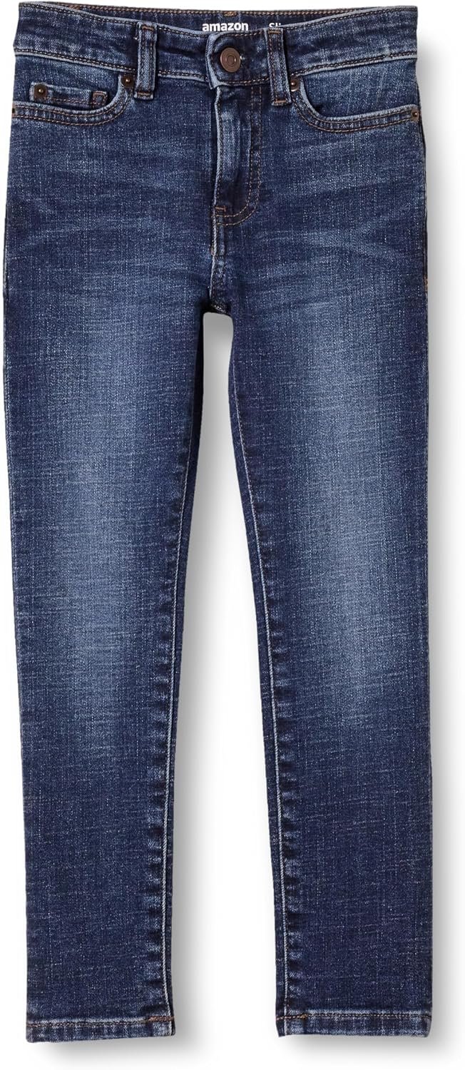 Amazon Essentials Boys’ Slim Fit Stretch Denim Straight Leg Jeans