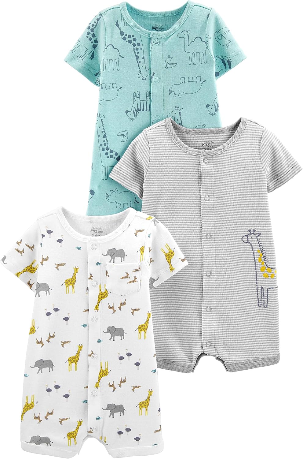 Simple Joys by Carter’s Baby 3-Pack Snap-up Rompers