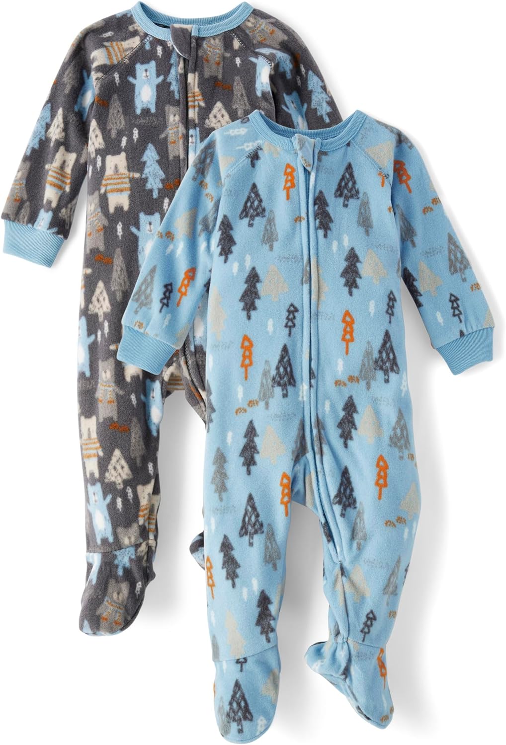 The Children’s Place Baby Girls’ And Toddler Fleece Long Sleeve Zip Front One Piece Footed Pajamas,sleep & Play